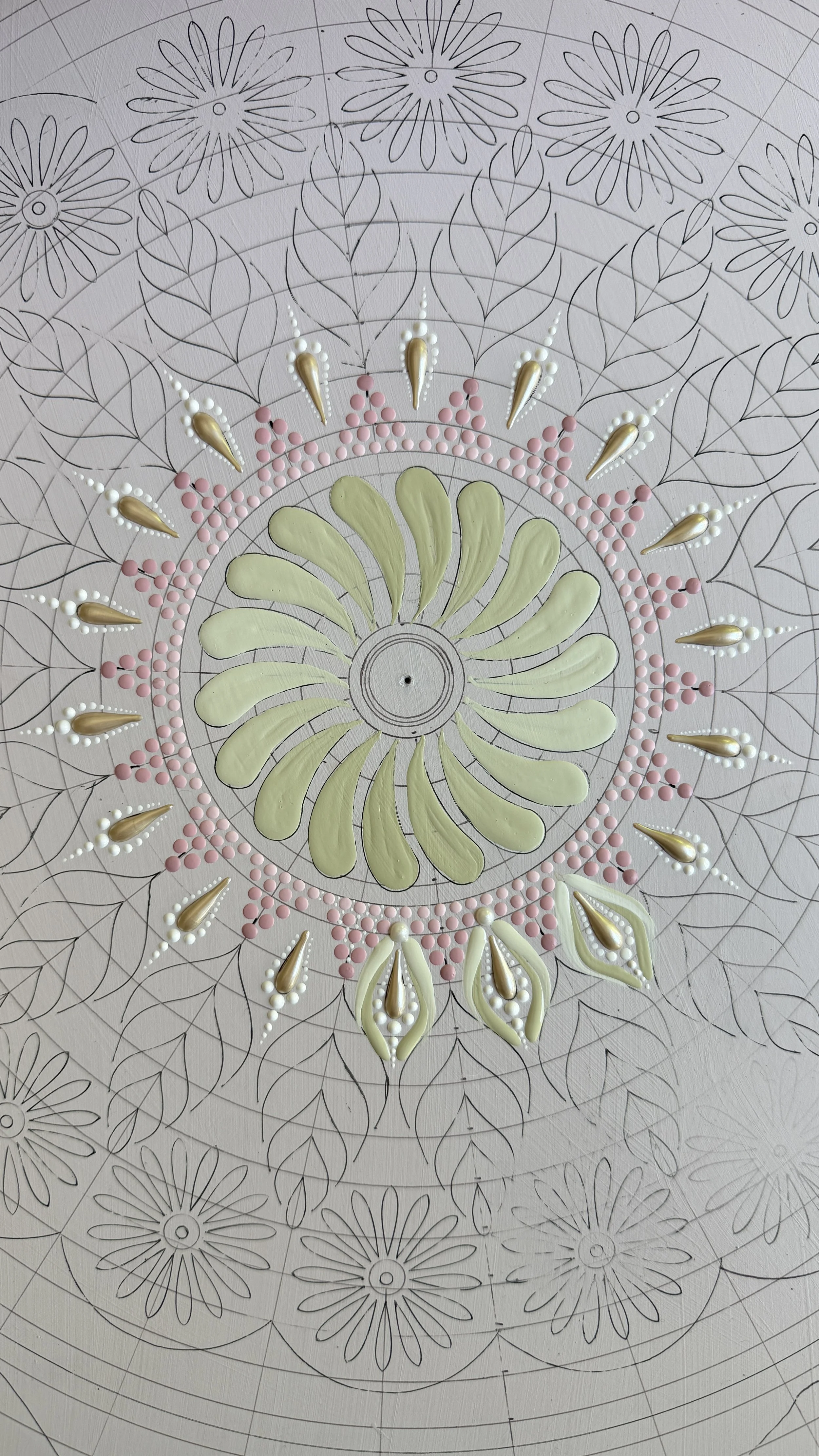 Finished brushstroke mandala