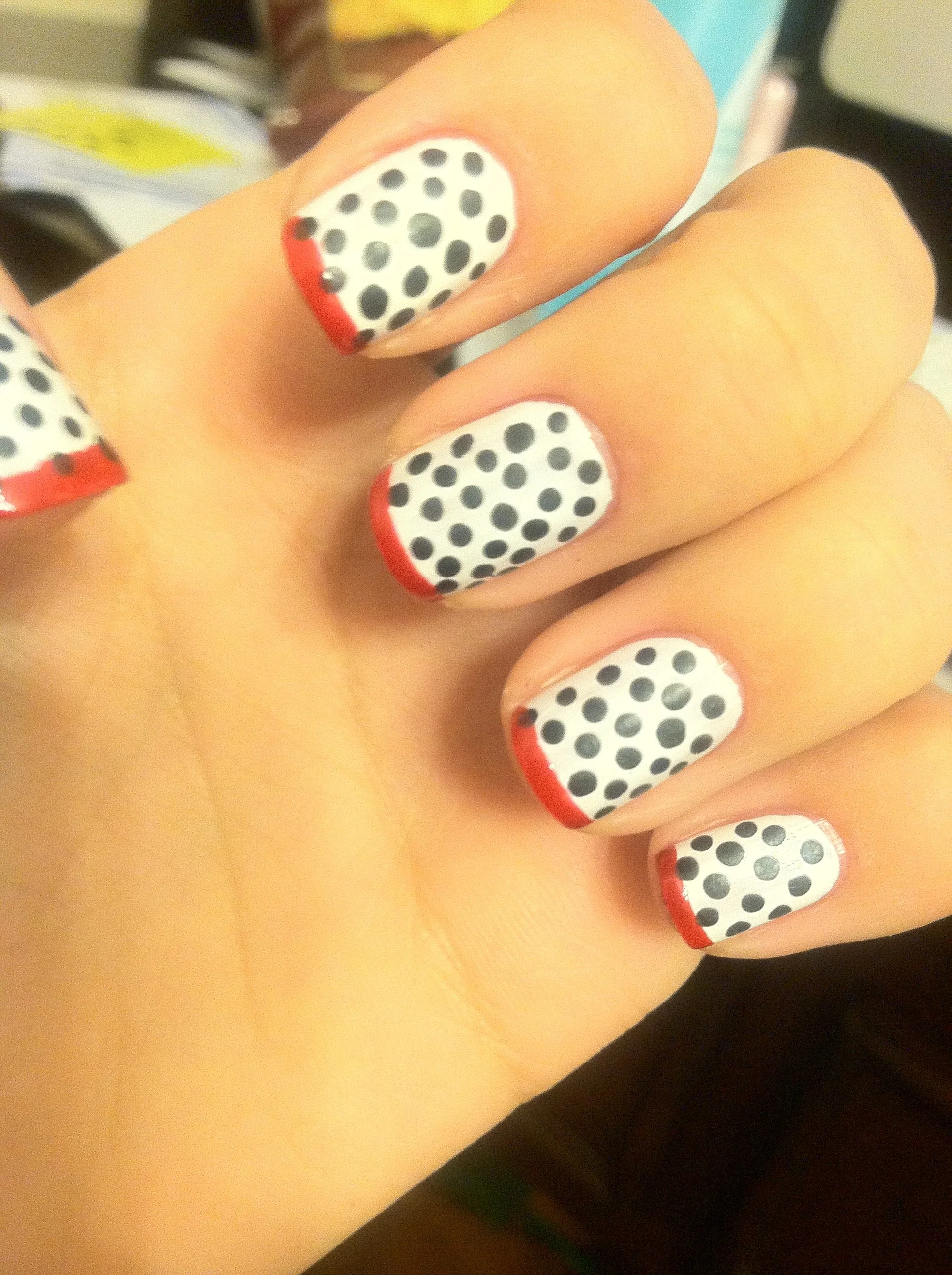 Nail dot art by Lina