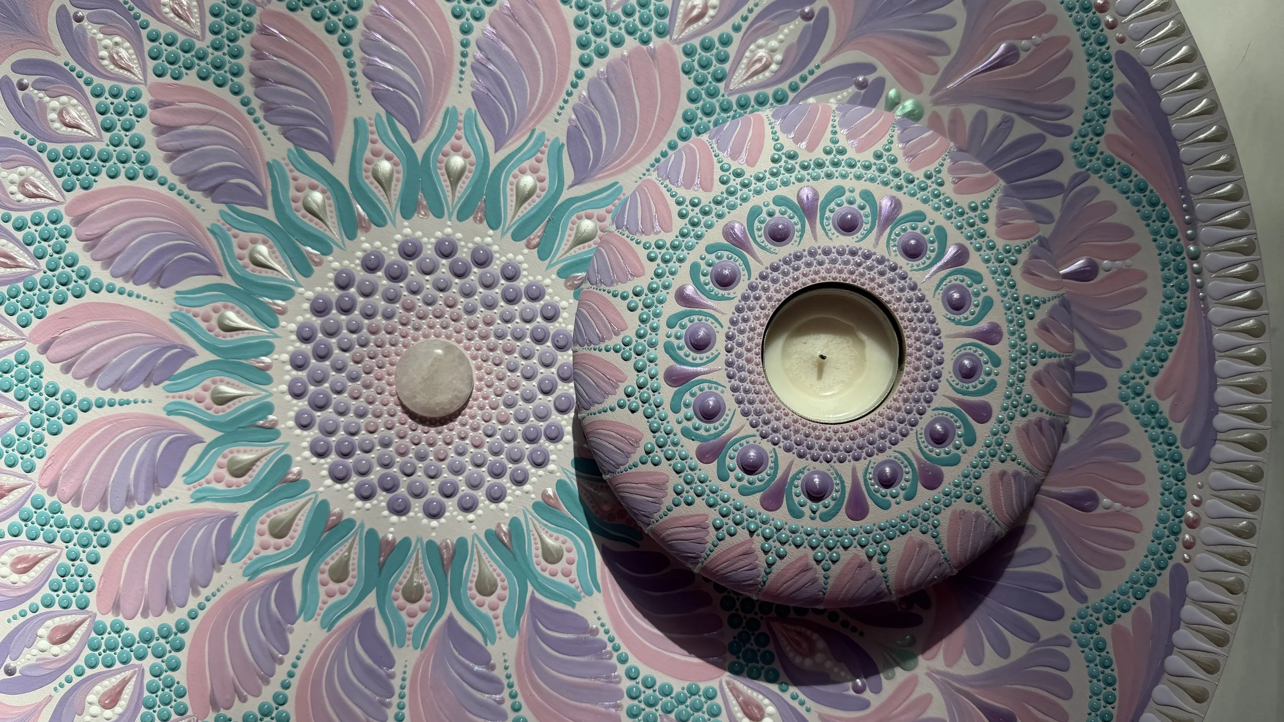 Painting a large mandala