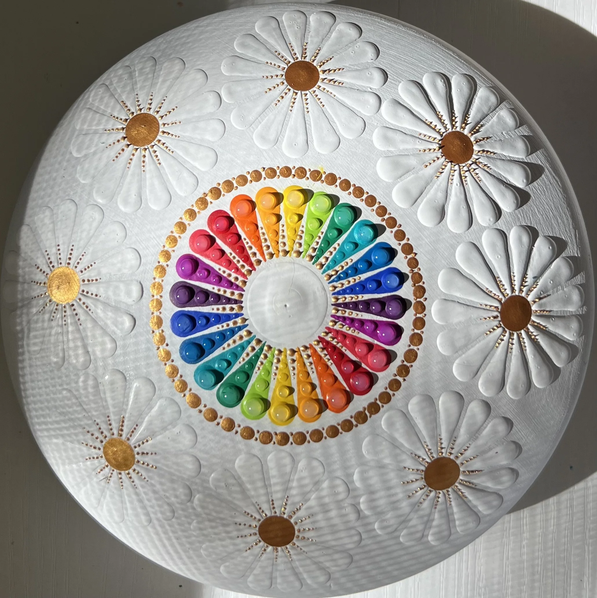 Dimensional dot art piece