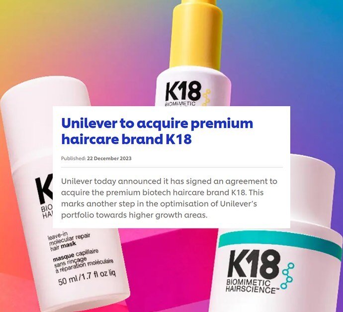 Some big news from our beloved K18 family today! Read more at the link in our bio

#cleanbeauty #k18 #k18peptide #k18hair #cleanhaircare #sephora #sephoracollection #sephorasquad #venturecapital #hair #haireducation #hairlove #hairgoals