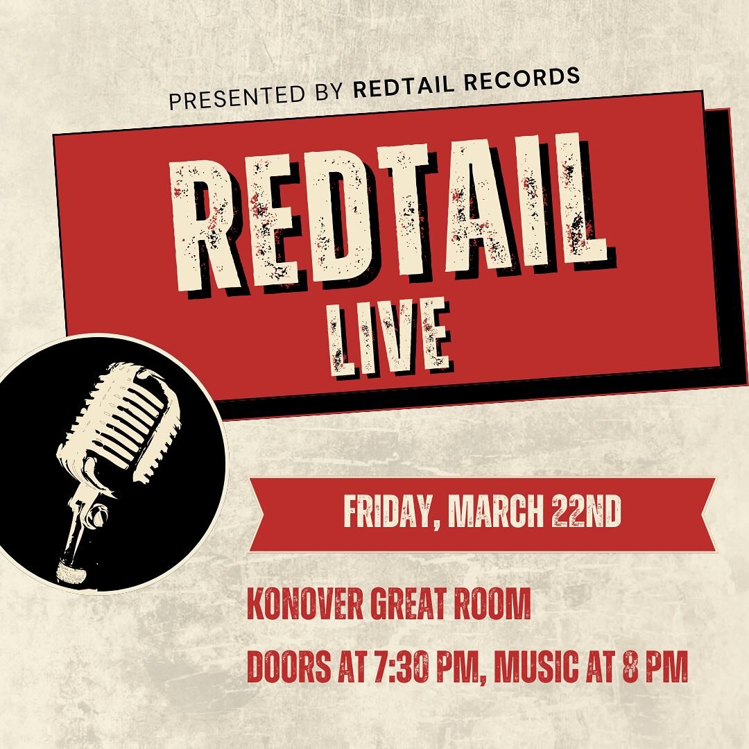 mark your calendars&hellip;. live music is coming back to UHart. #redtailLIVE #uhart