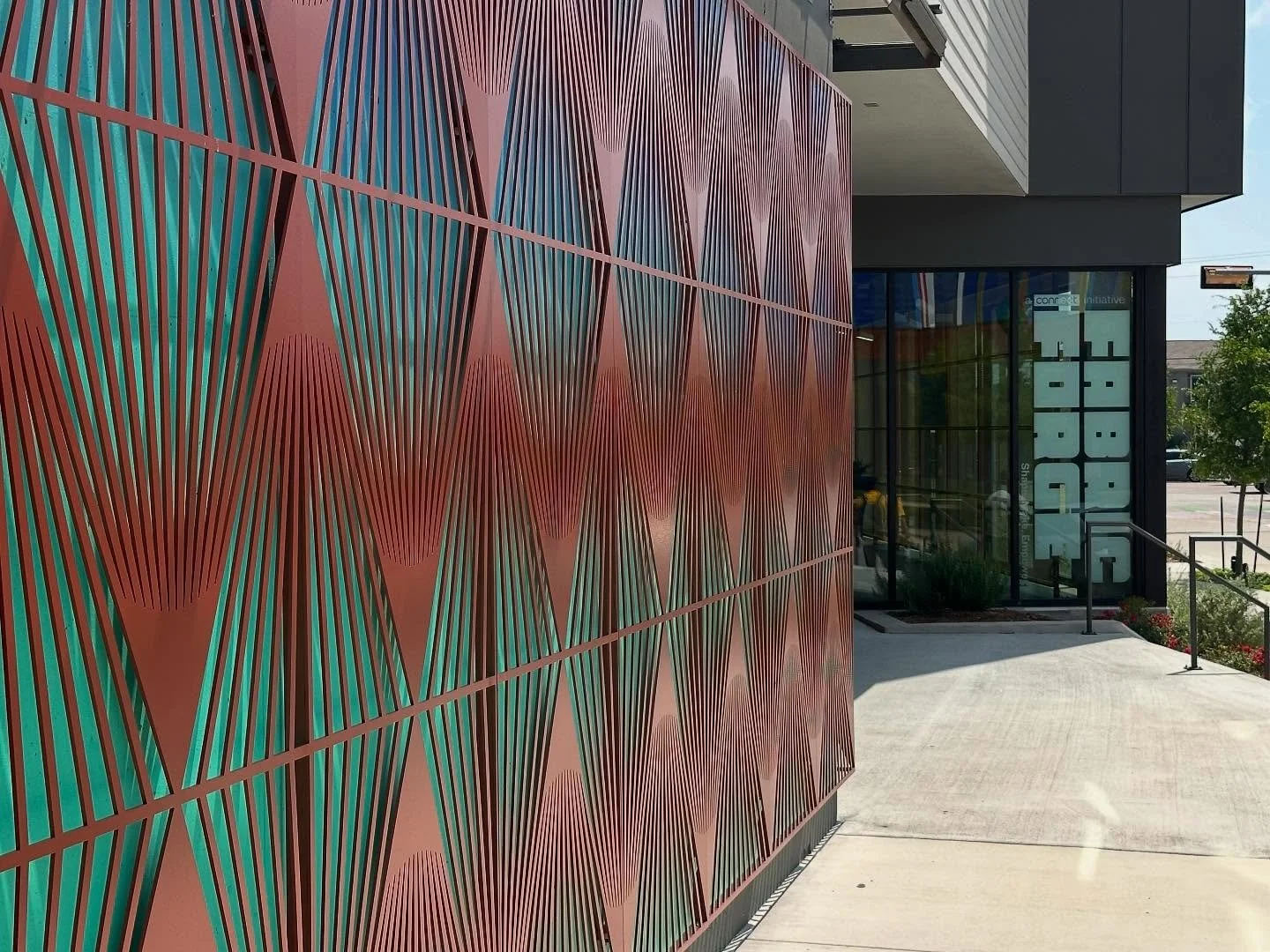 Hello #FabricForge! Our latest #MetalabArchitecture project completed in Southwest Houston, #Gulfton area for @connect_com  Big thank you to @whitlock5061 for trusting us with this wonderful project!  More soon - grand opening on Wednesday.  Artist @