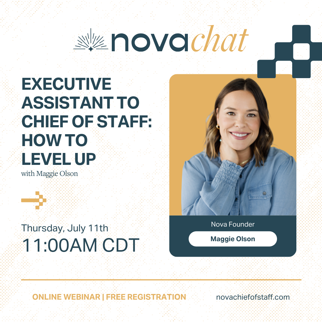 Executive Assistant to Chief of Staff How to Level Up