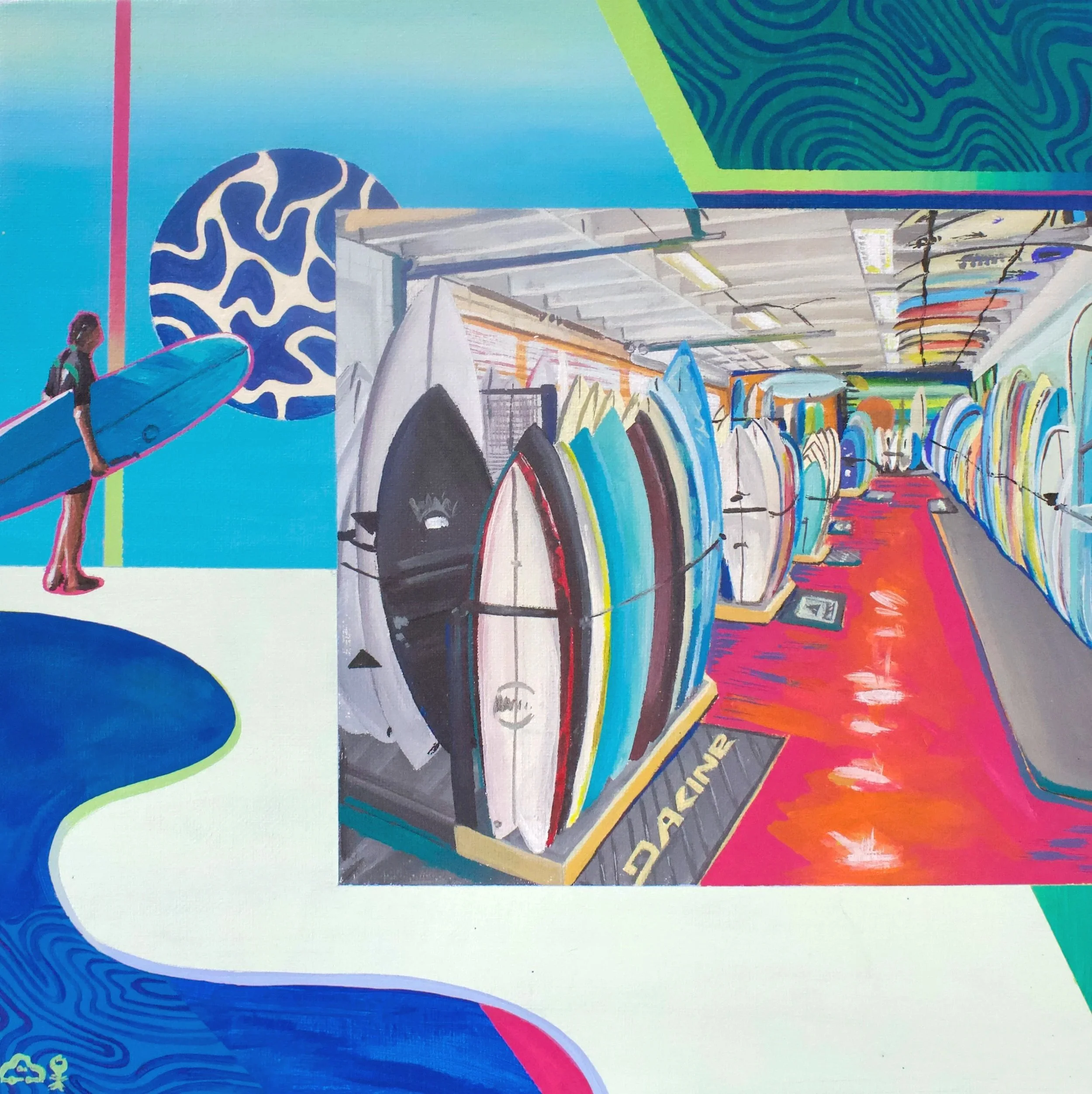 SURF, 2026
acrylic on 12x12" canvas, SOLD