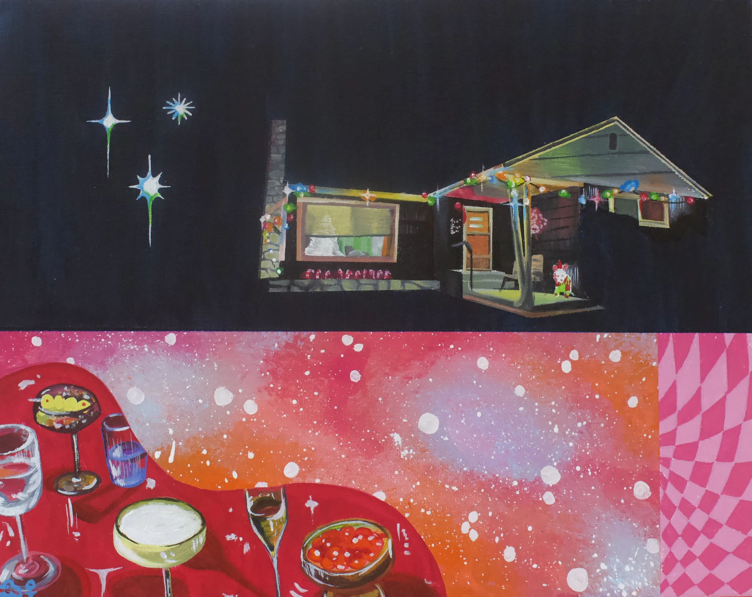 Auntie Jill's House, 2025
acrylic on 11x14"