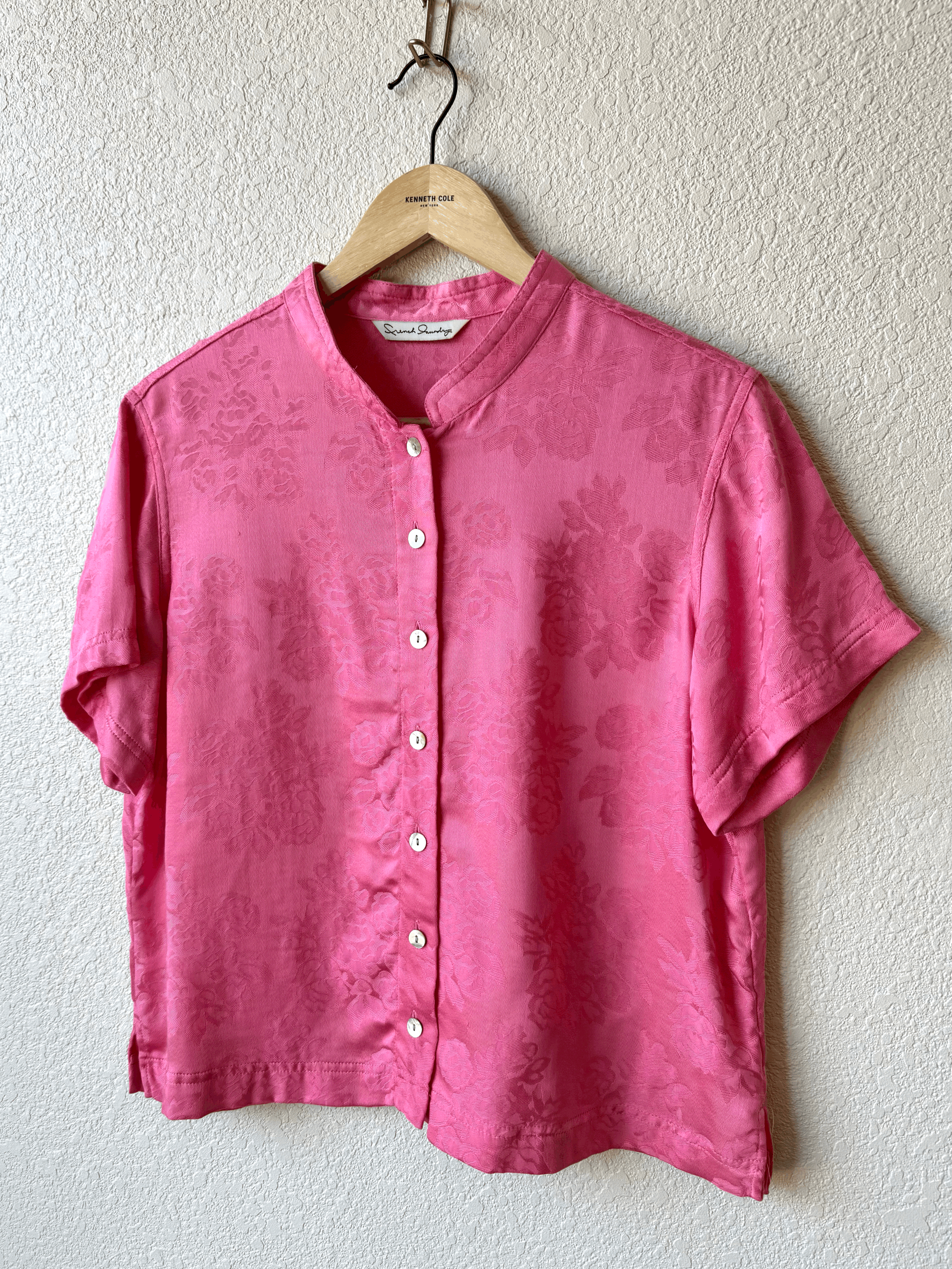 1990's French Laundry Jacquard Blouse (M/L)