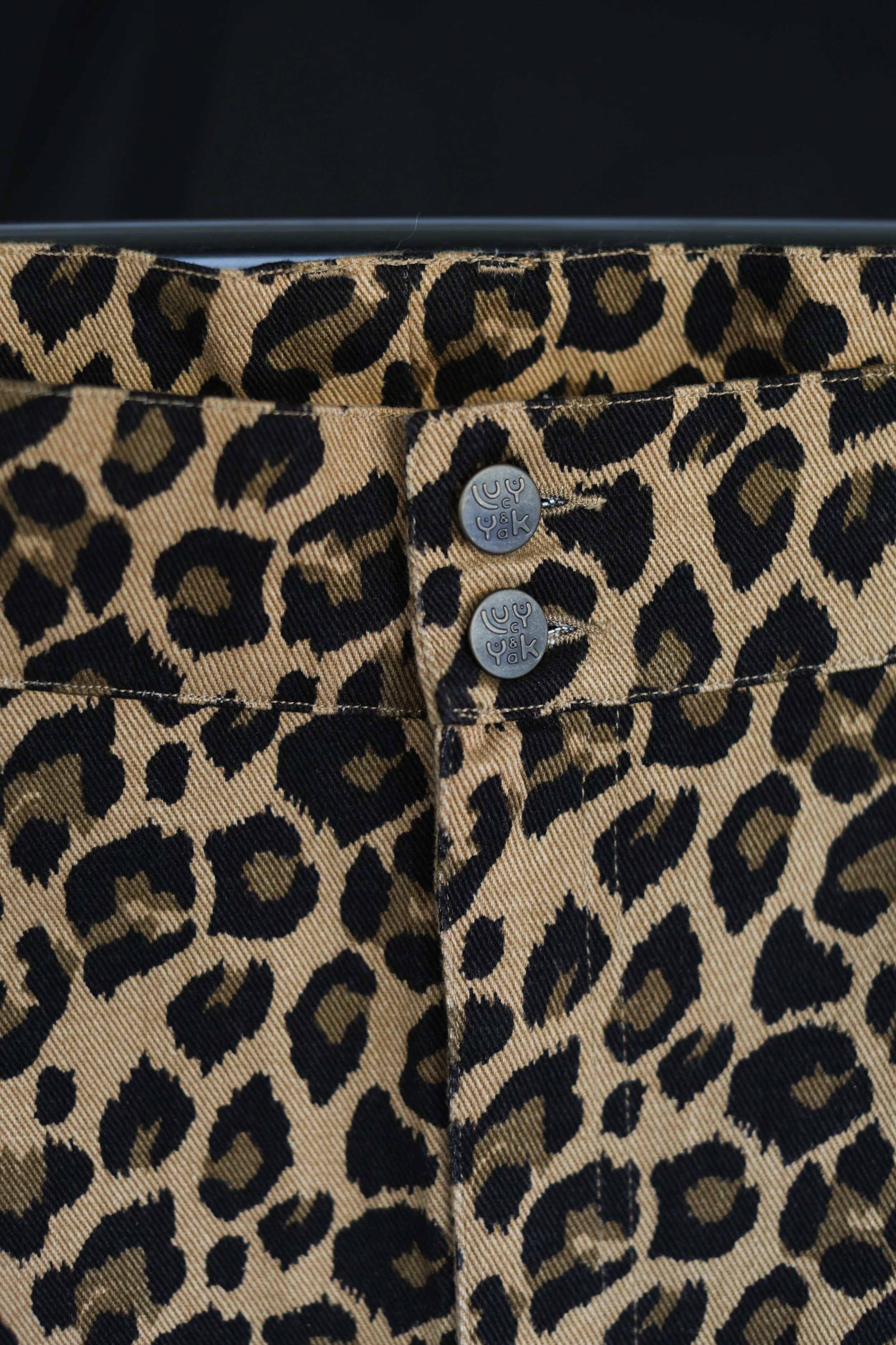 Leopard Print Denim Lucy & Yak Pants (4XL)