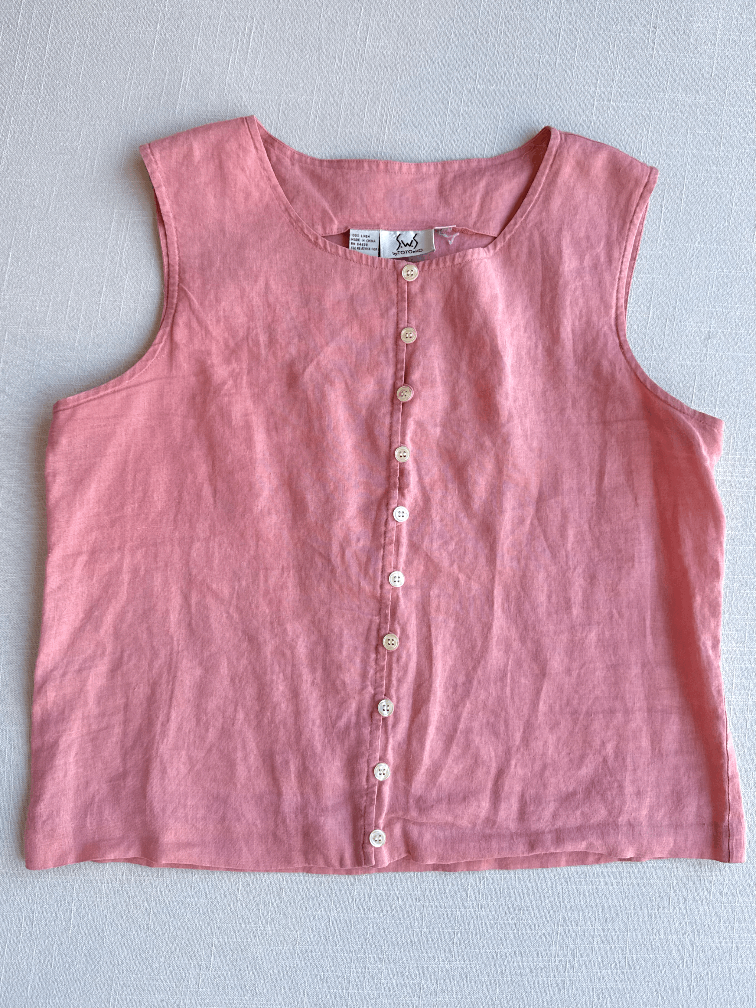 1990's S.W.S by Totonko Linen Top (M)