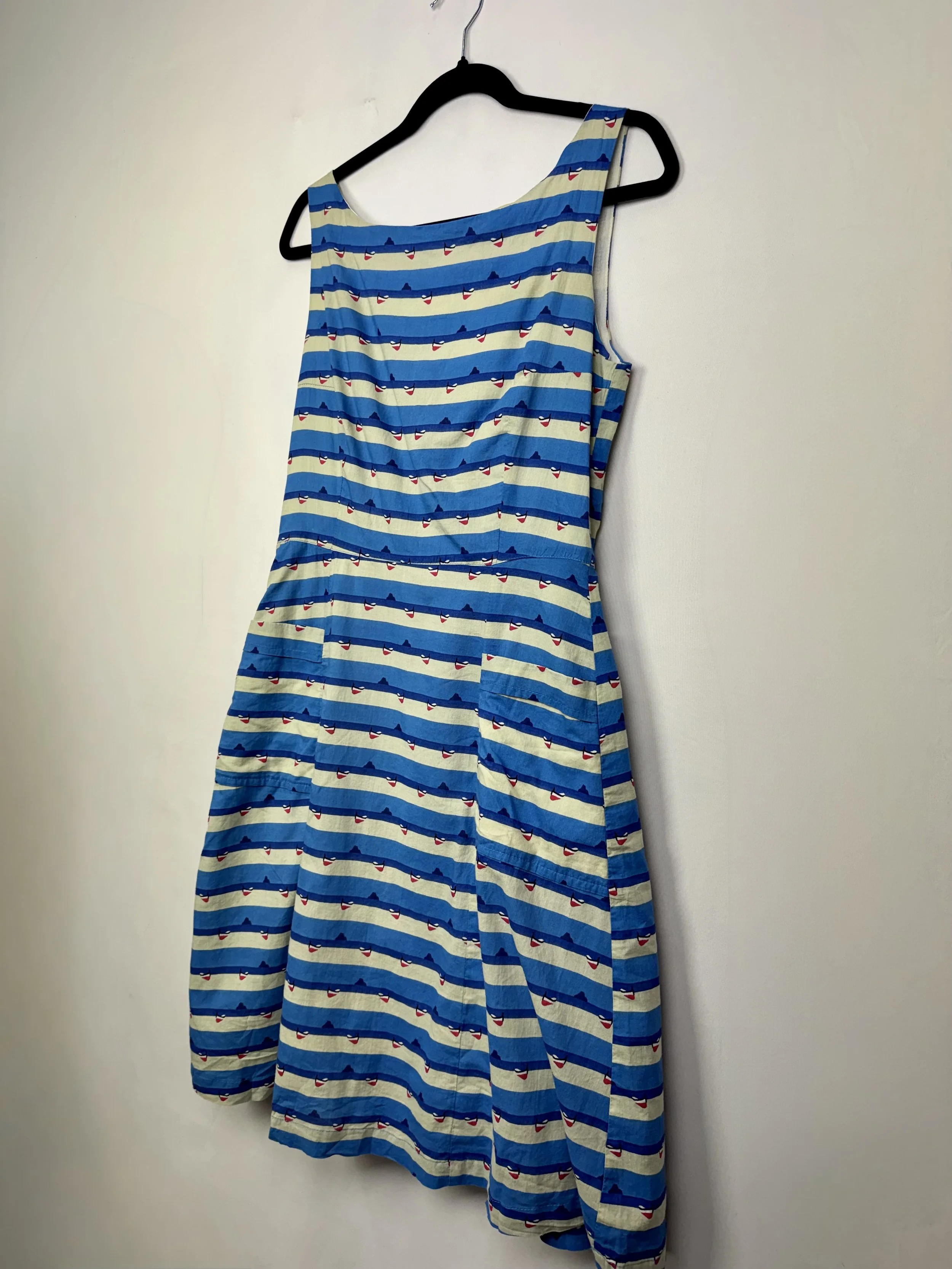 Pretty Vacant Seascape Beach Midi Dress (S)