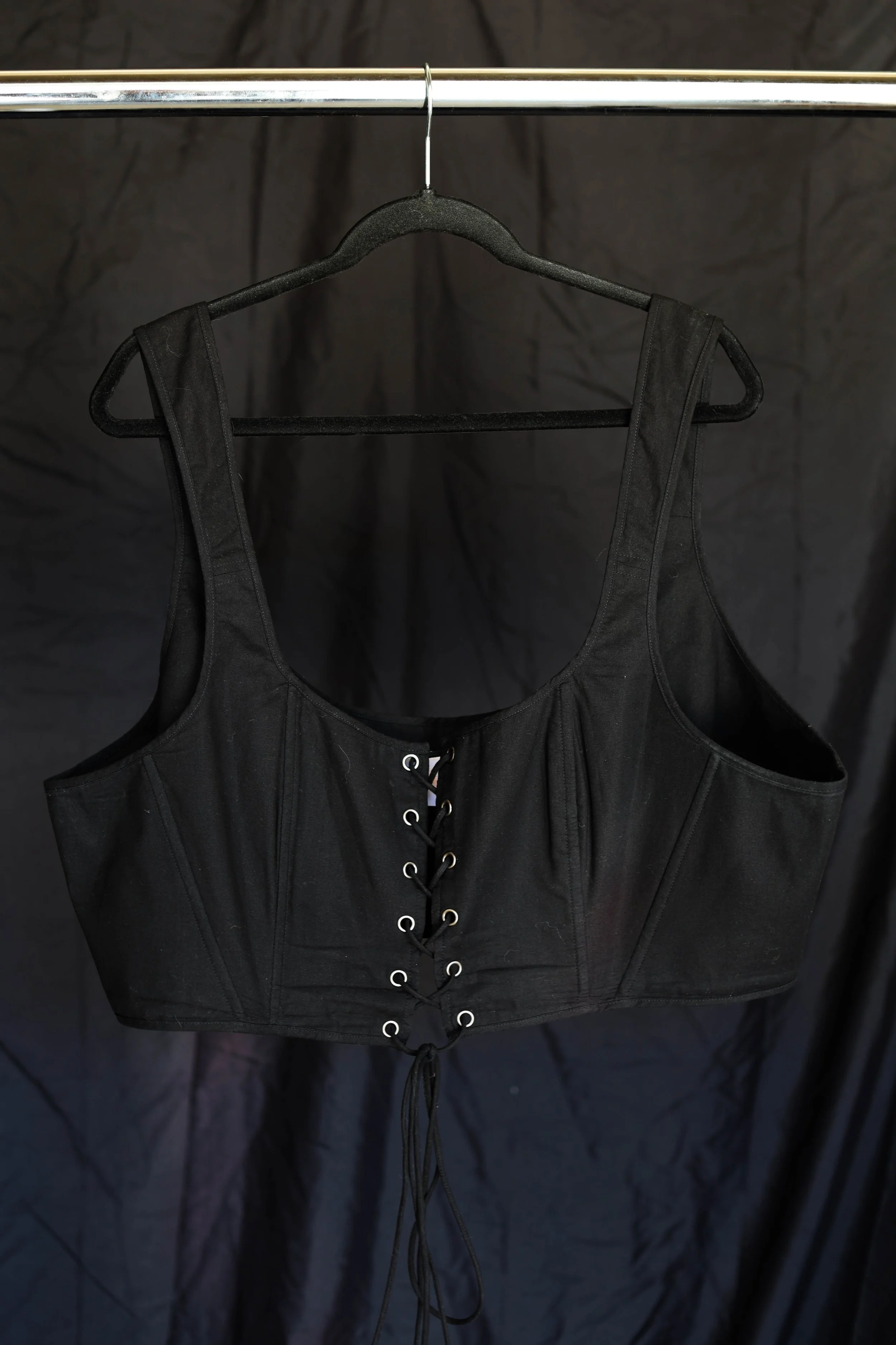 Selkie The Caviar Soft Black Corset Top (5XL)