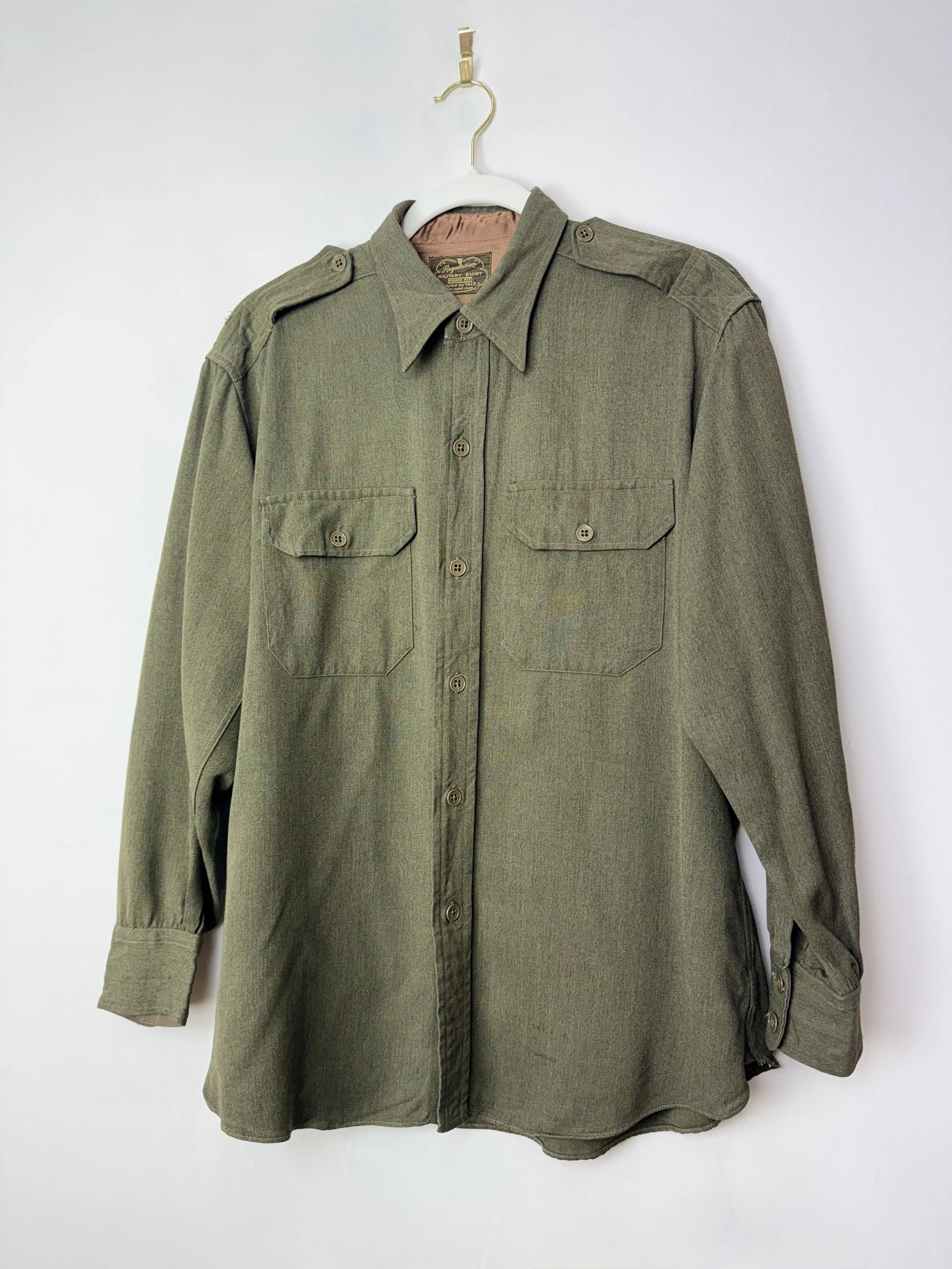 Vintage Regulation Military Wool Shirt (L)