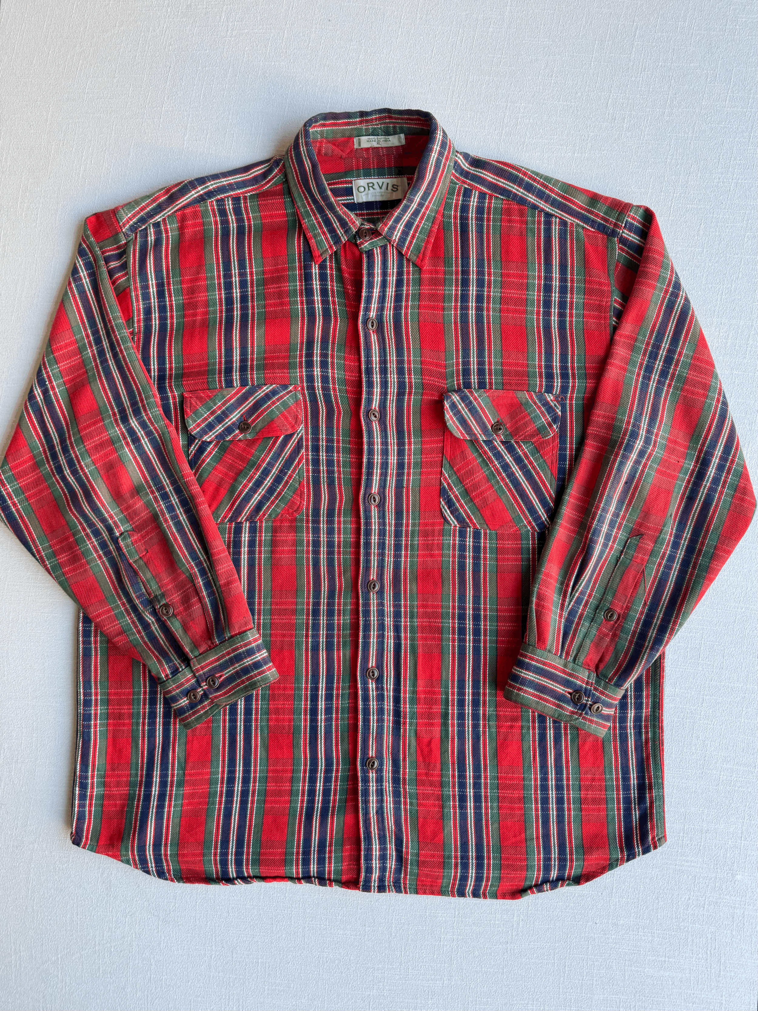 1990's Orvis Flannel Shirt (2XL Tall - 3XL)