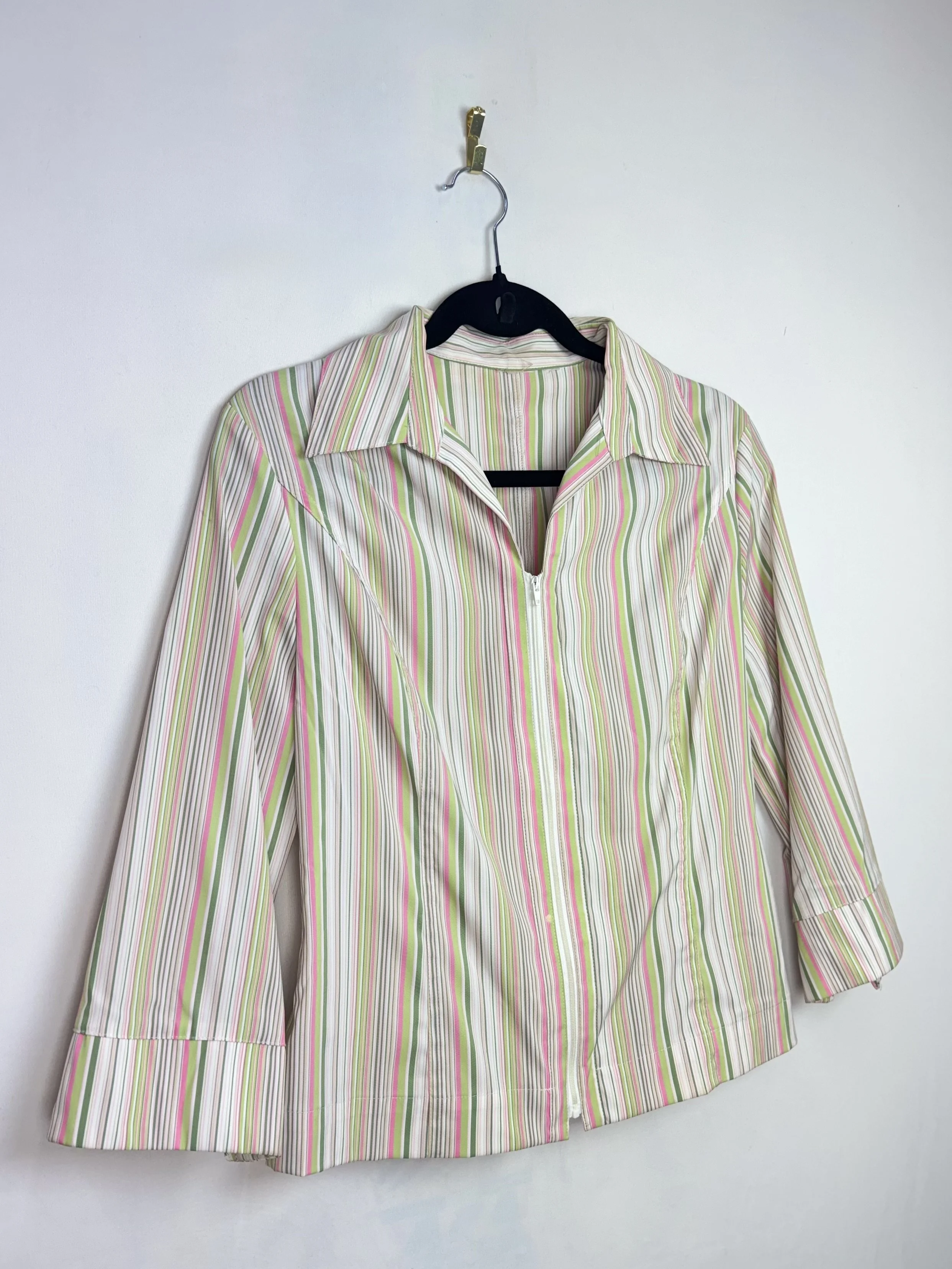 Vintage Zip Up Blouse (S)