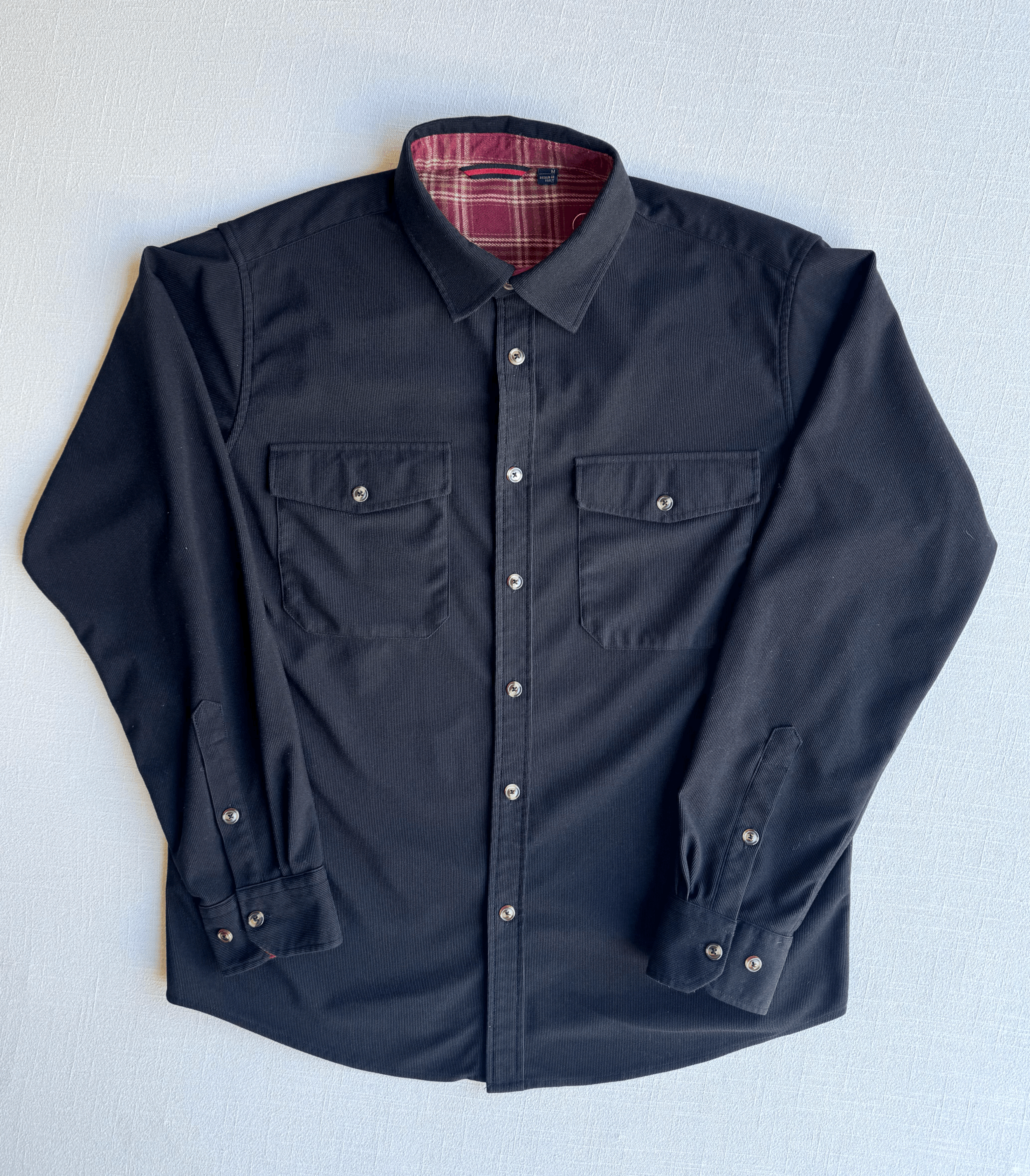 Italian Made Micro-Corduroy Shirt Jacket (L)