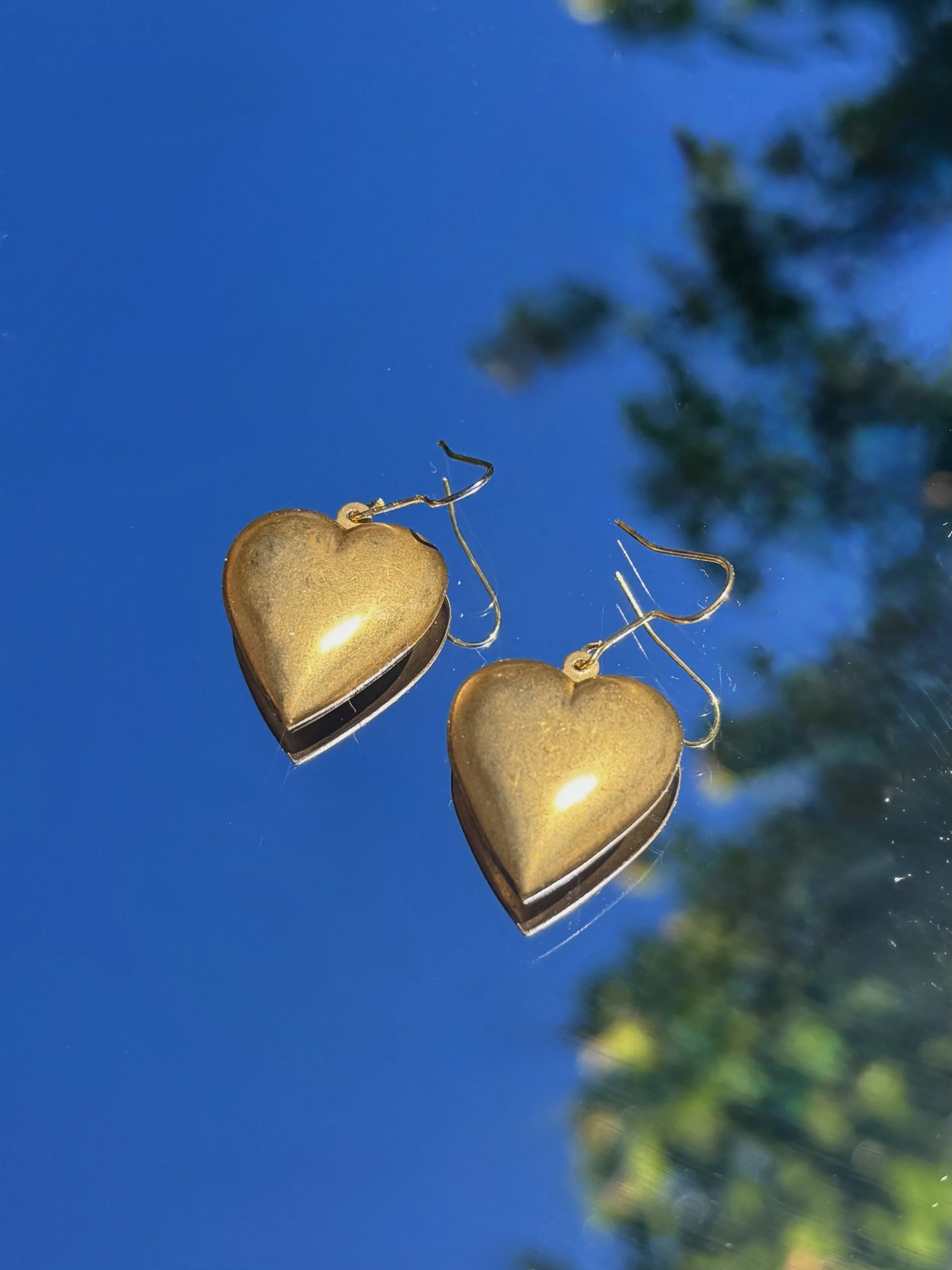 Vintage Heart Drop Earrings