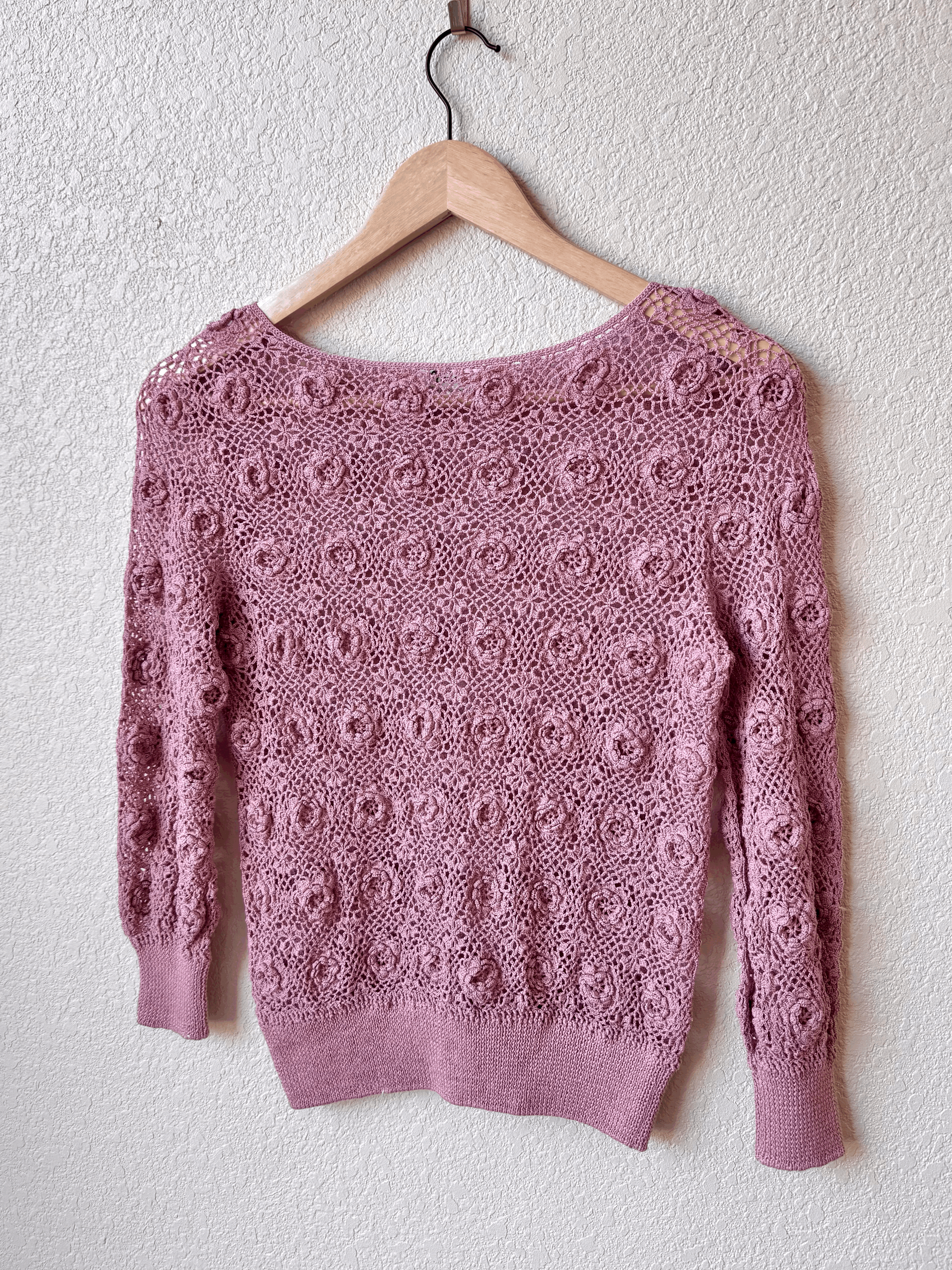 1970's Lim's Shanghai Crochete Rosette Knit (XS/S)