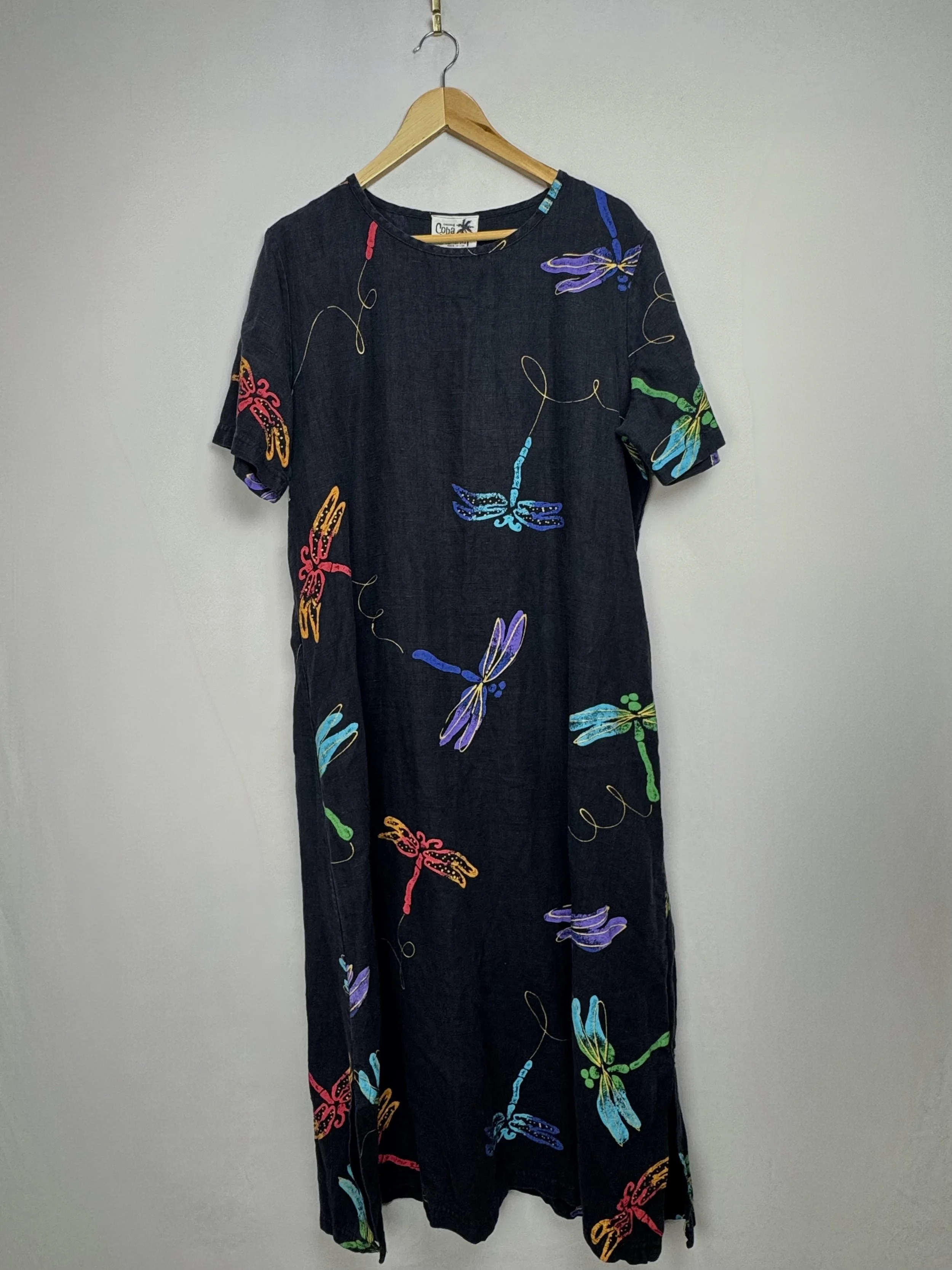 Vintage Copa Cabana Black Maxi Dress (1X)