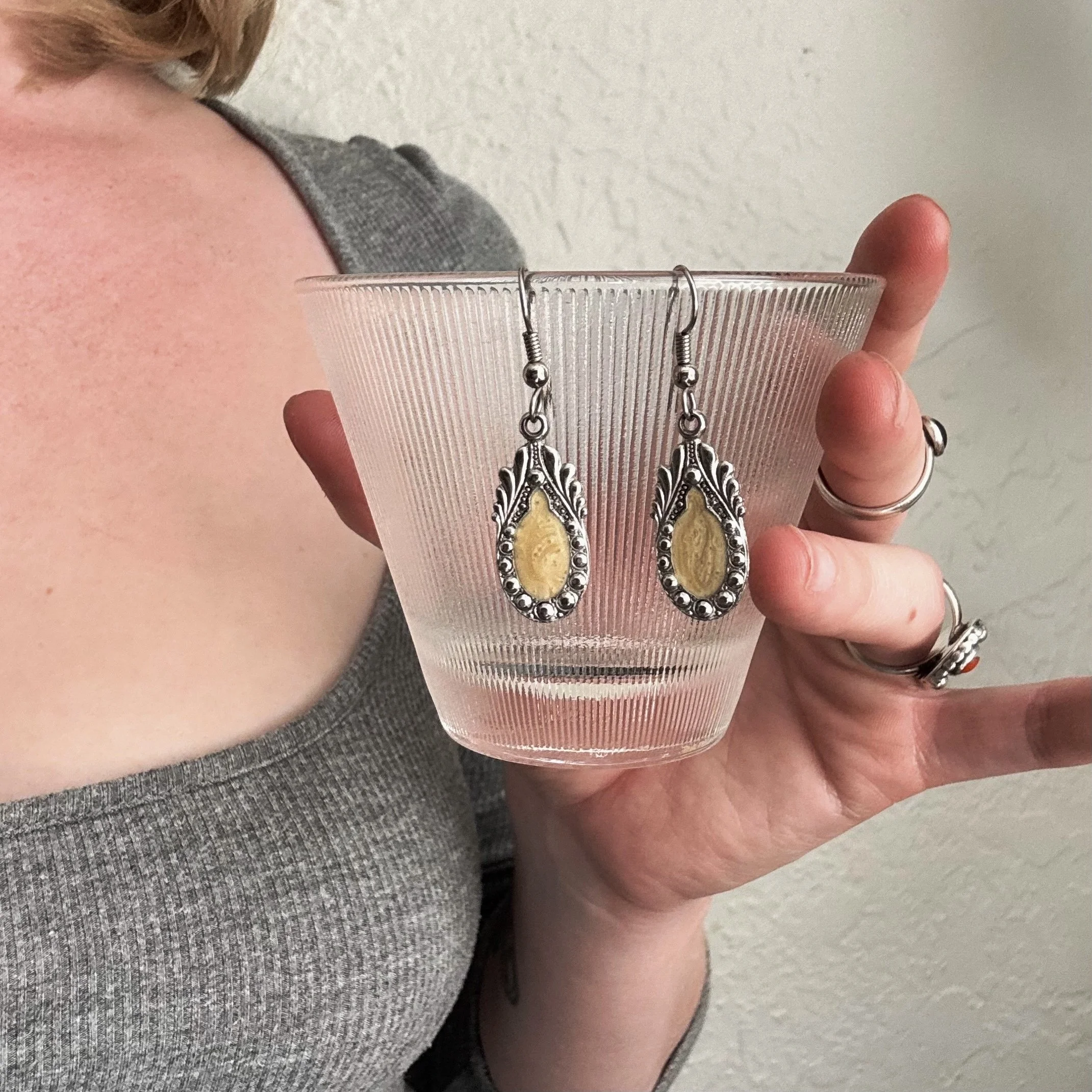 Vintage Victorian Revival Teardrop Earrings