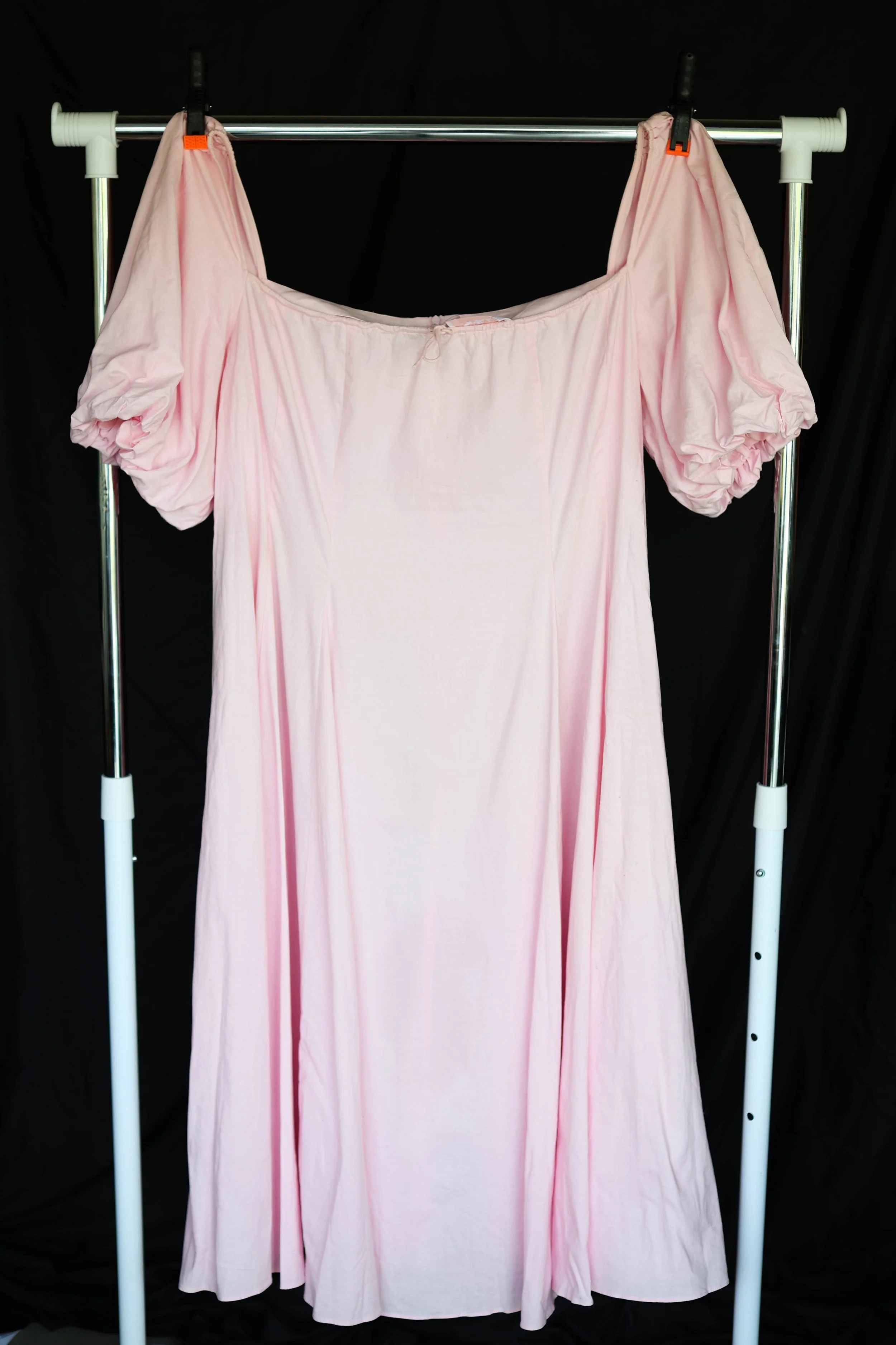 Selkie Pink Puff-Sleeved Dress