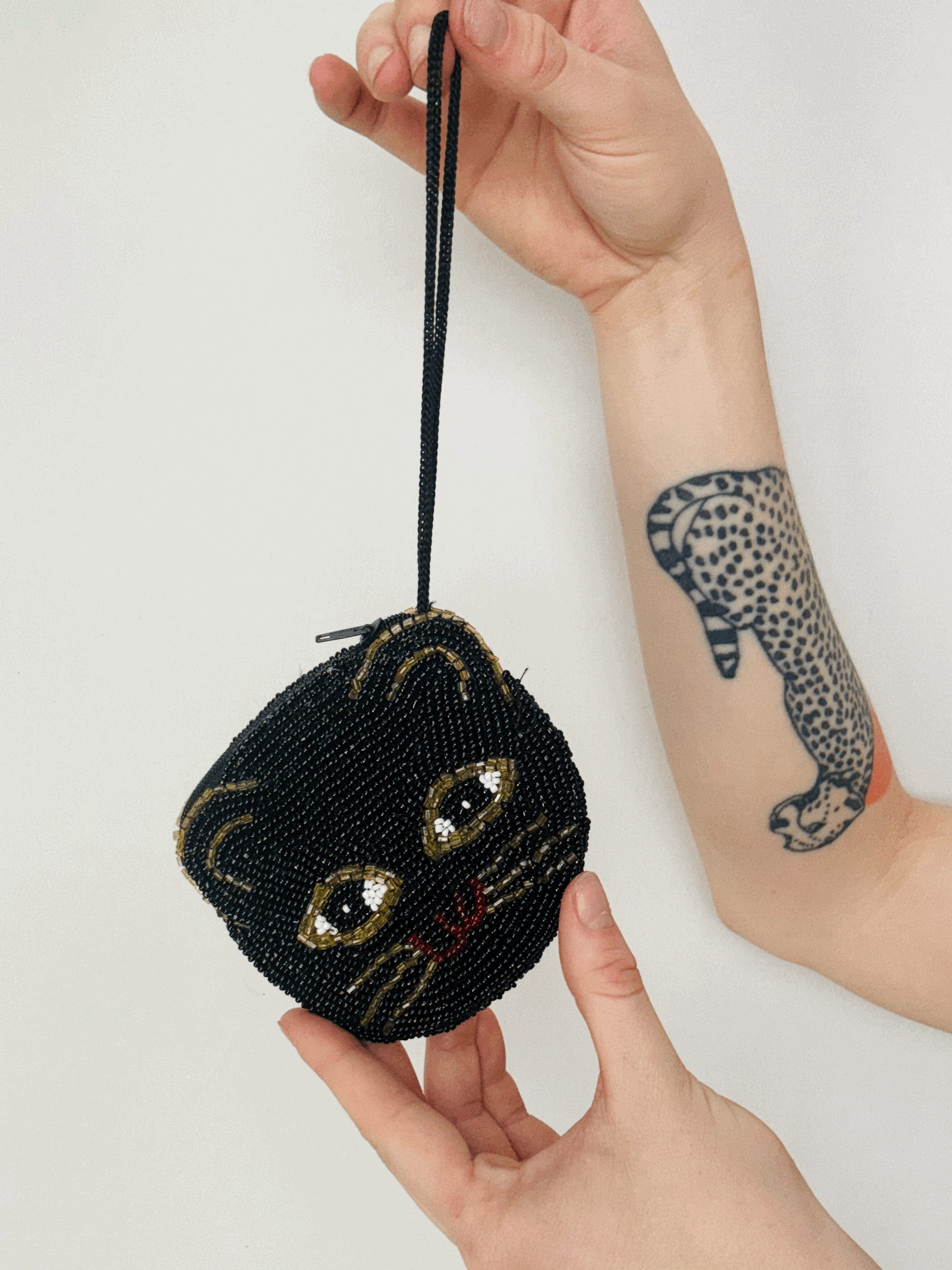 Vintage Black Cat Coin Purse