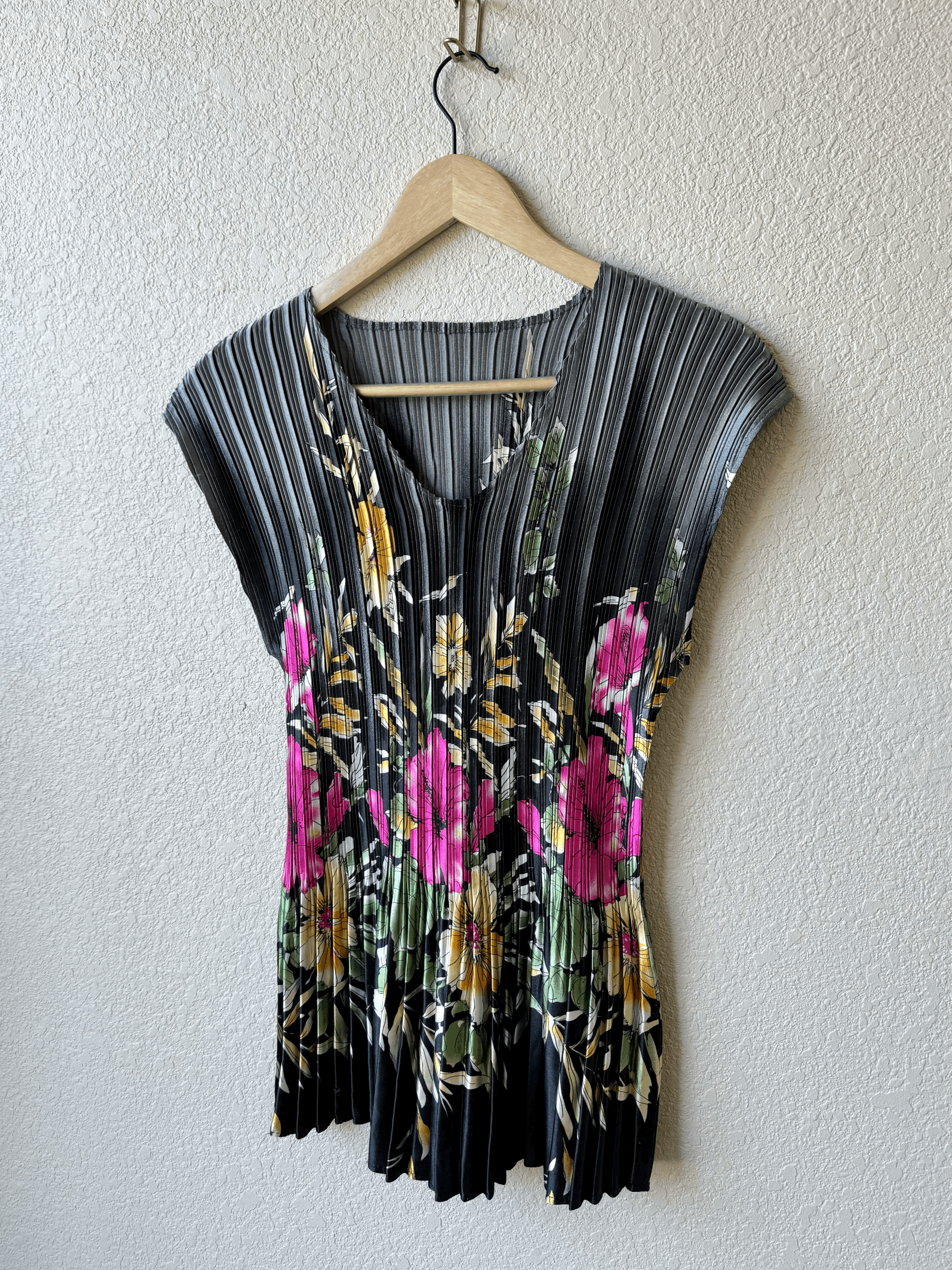 1990's Accordion Micro Pleat Top/Micro Dress (S/M)