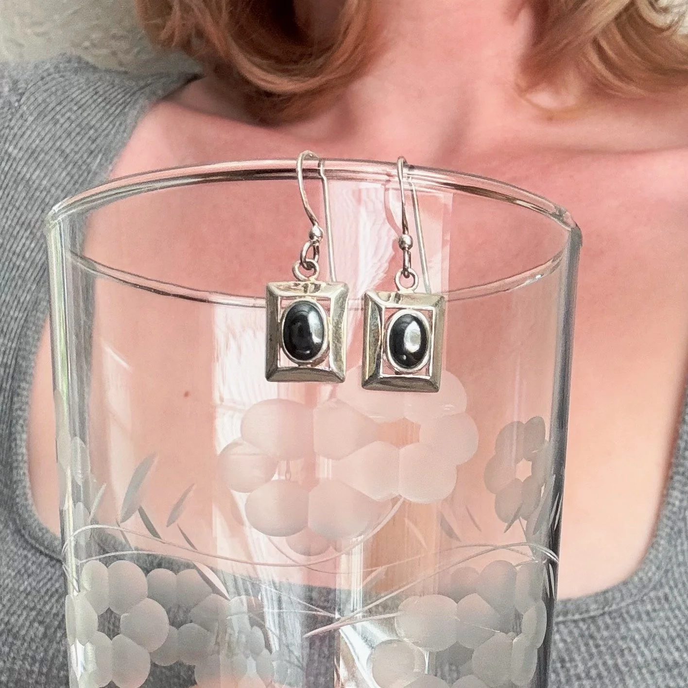 Black Onyx Drop Earrings