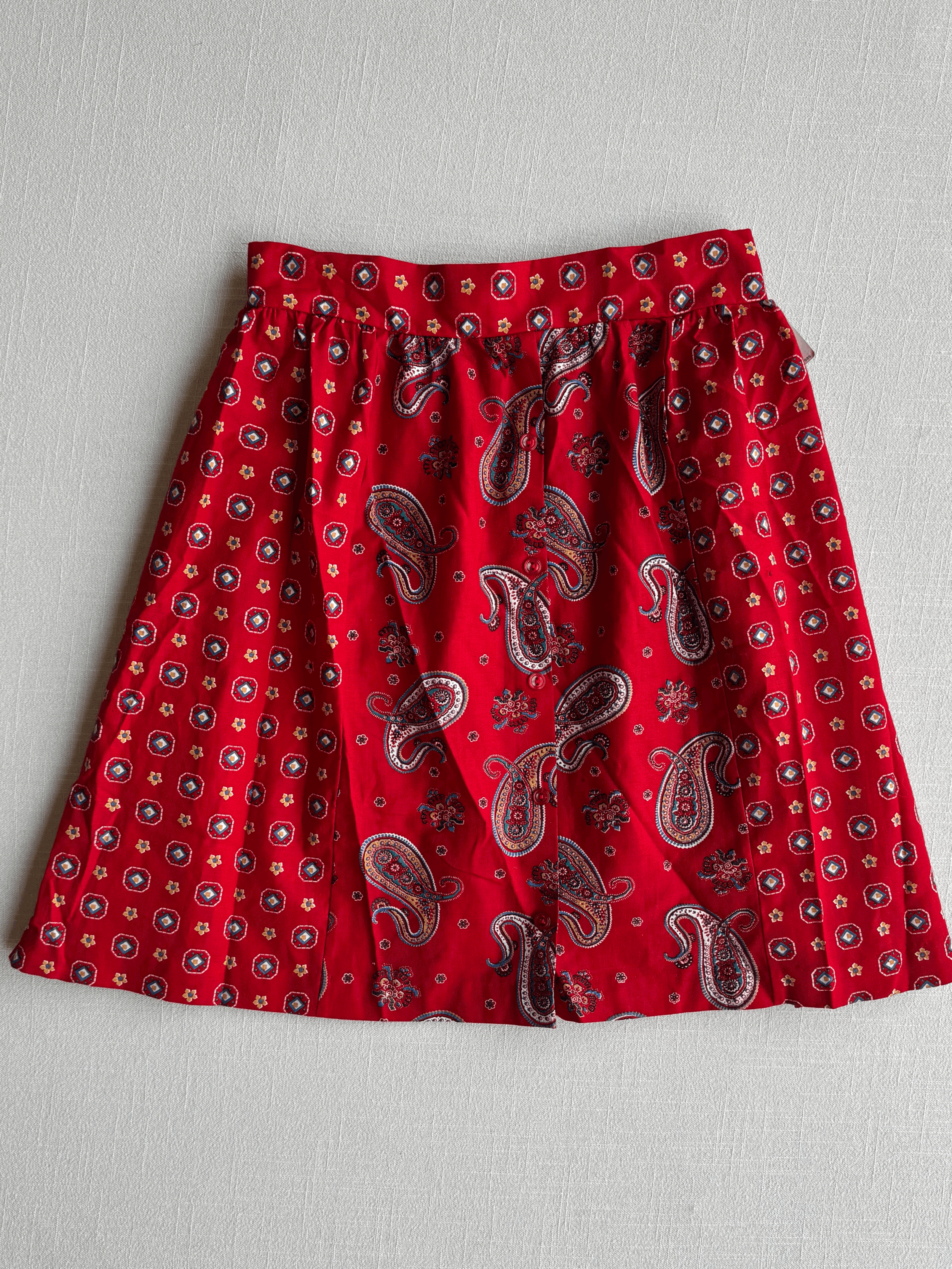 1970's Deadstock Silver Unicorn Skirt (XXS)