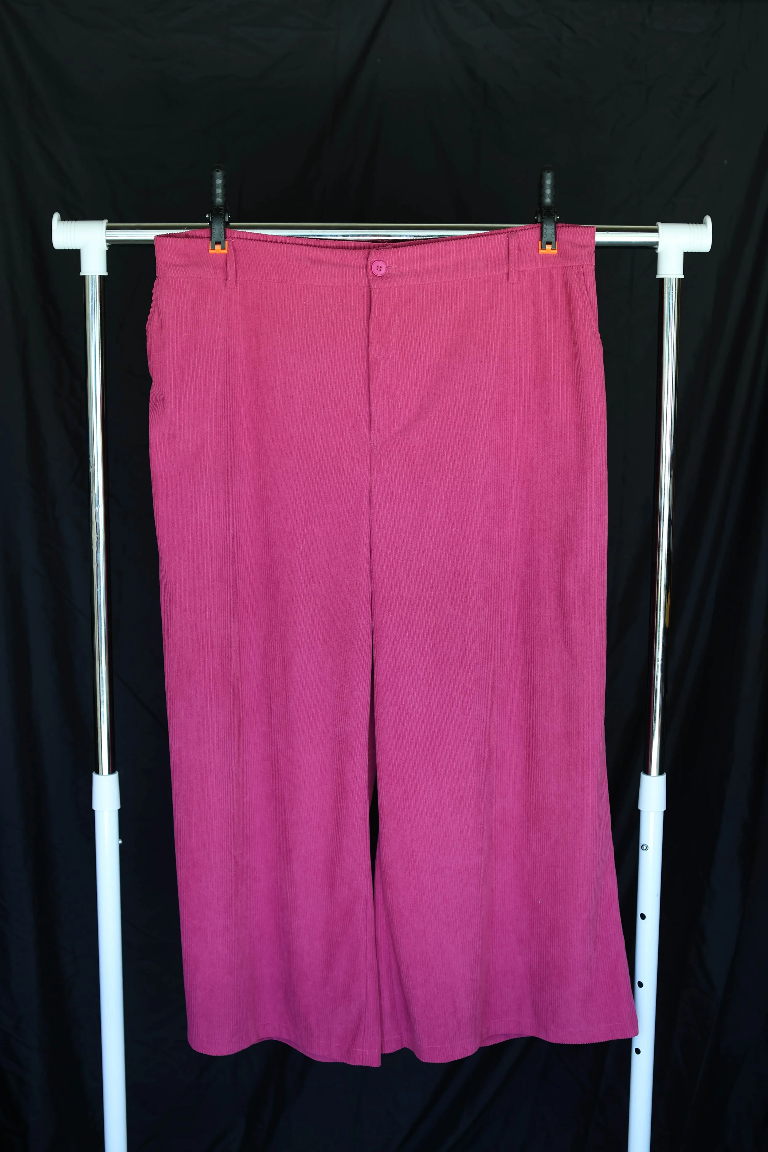 Hot Pink Corduroy Stretch Trousers (4XL)