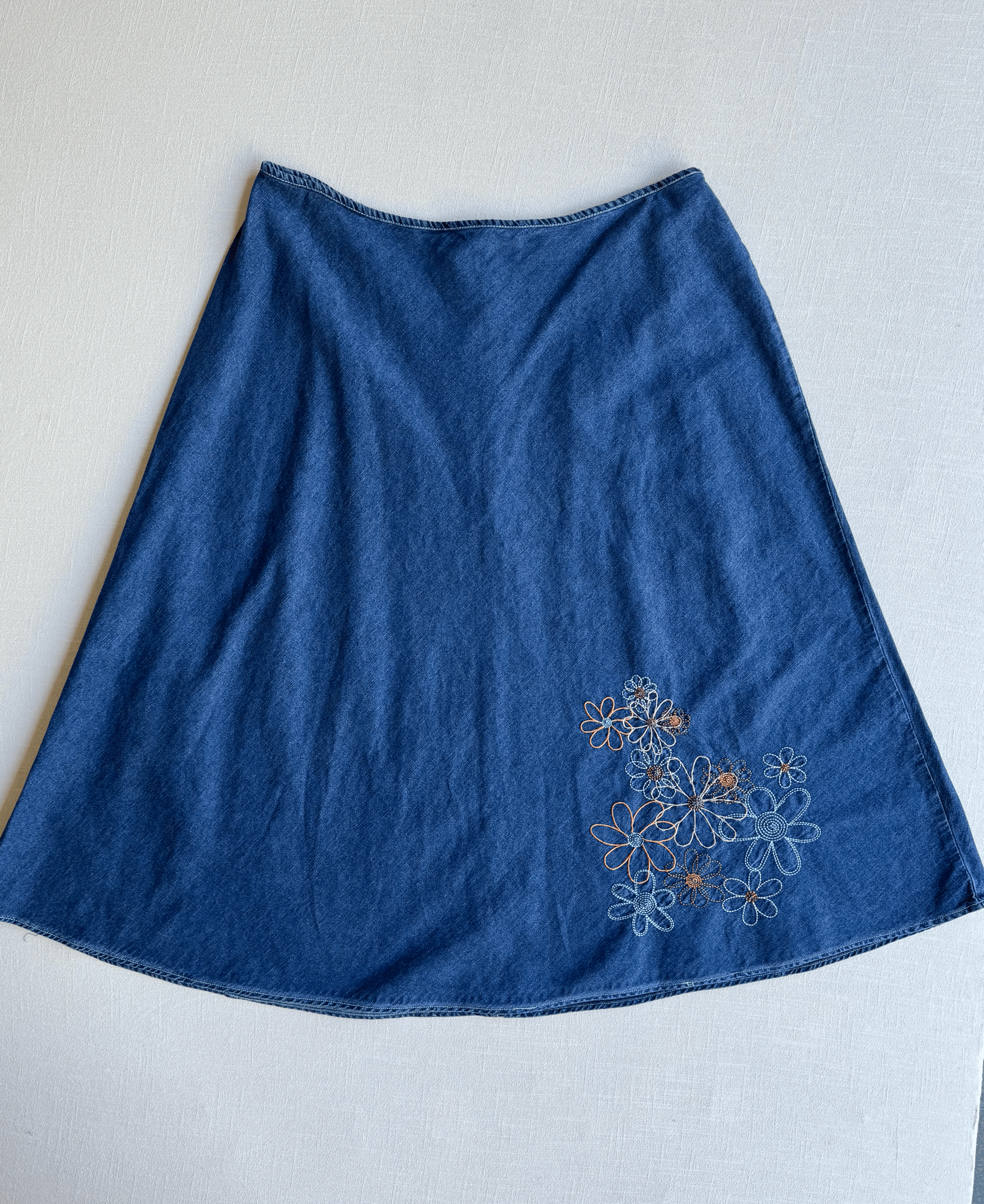 St. John's Bay Embroidered Denim Maxi Skirt (3XL/22-24)