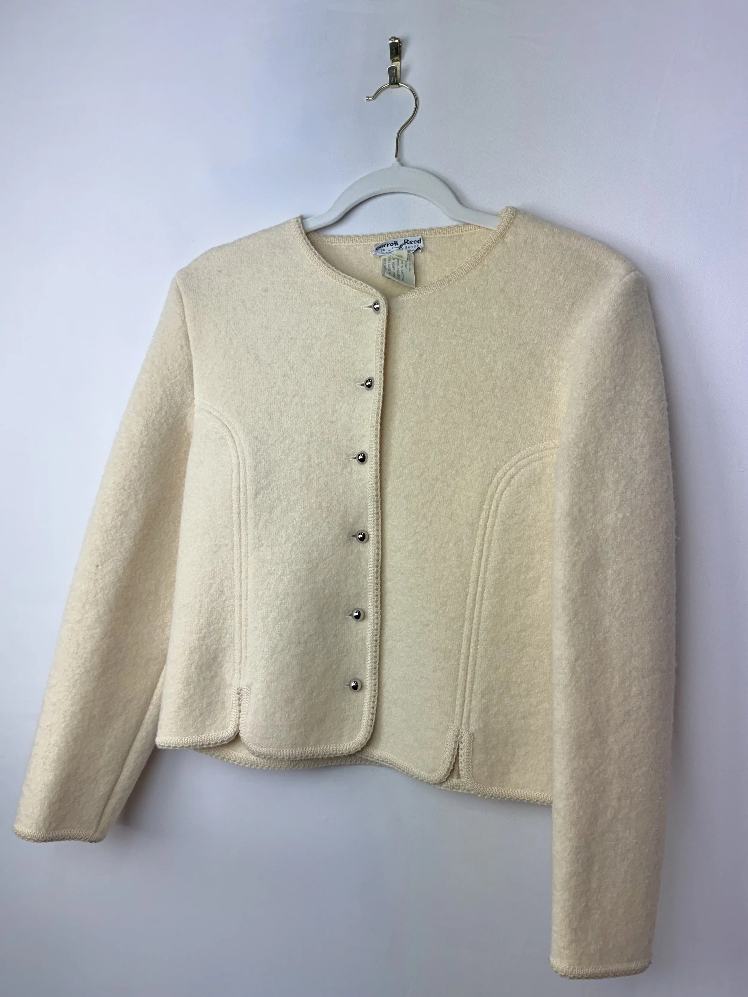 Carroll Reed Cream Wool Jacket (L)