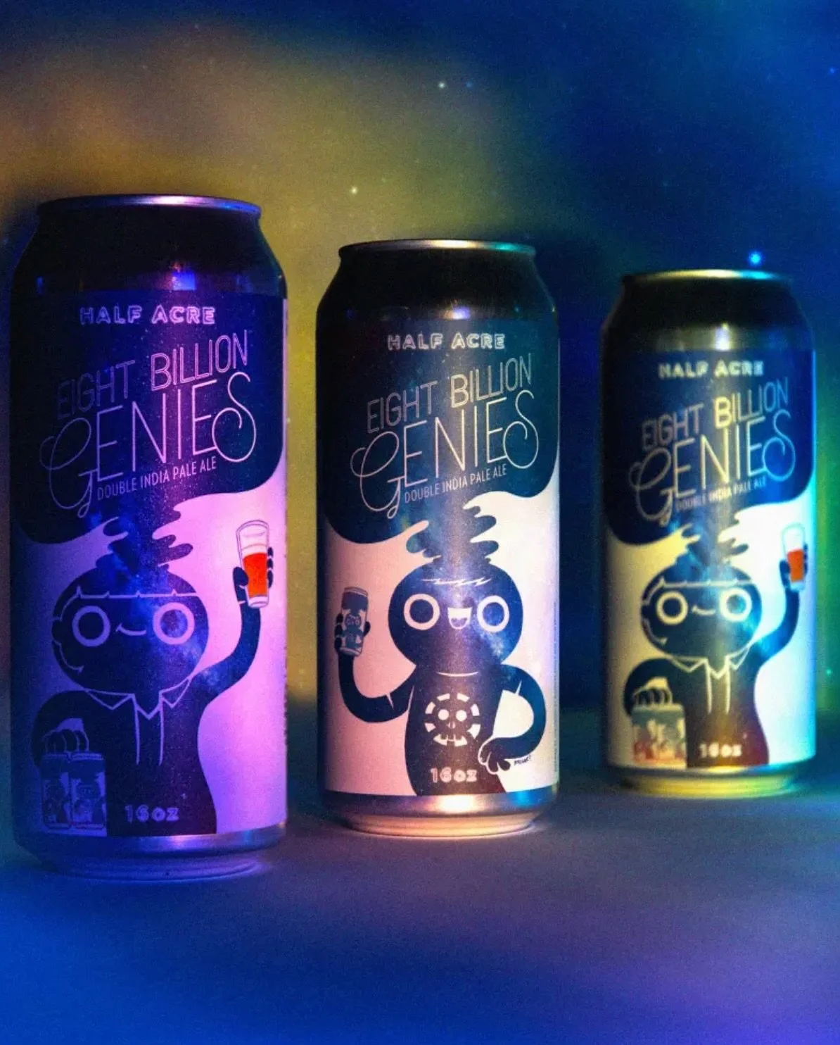 8 Billion Genies 🧞&zwj;♀️ @halfacrebeer 
GABF is next week and we are seeing a FLOOD of craft beer. Keep your eyes out for updates! 

Joining Beer Hates Astronauts this Half Acre double IPA is a collaboration with the comic book artist Ryan Browne. 