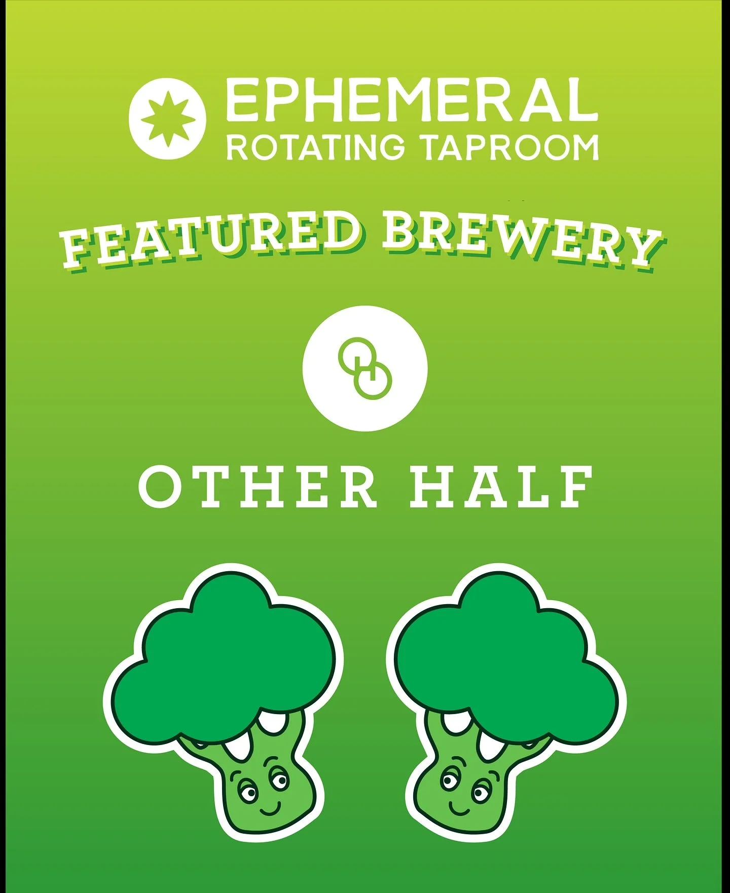 @otherhalfnyc is the featured brewery at @ephemeral_tap this month! Just in time for GABF, October will be a banger 🥦🍻 #ephemeralrotatingtaproom #gabf #otherhalfbrewing