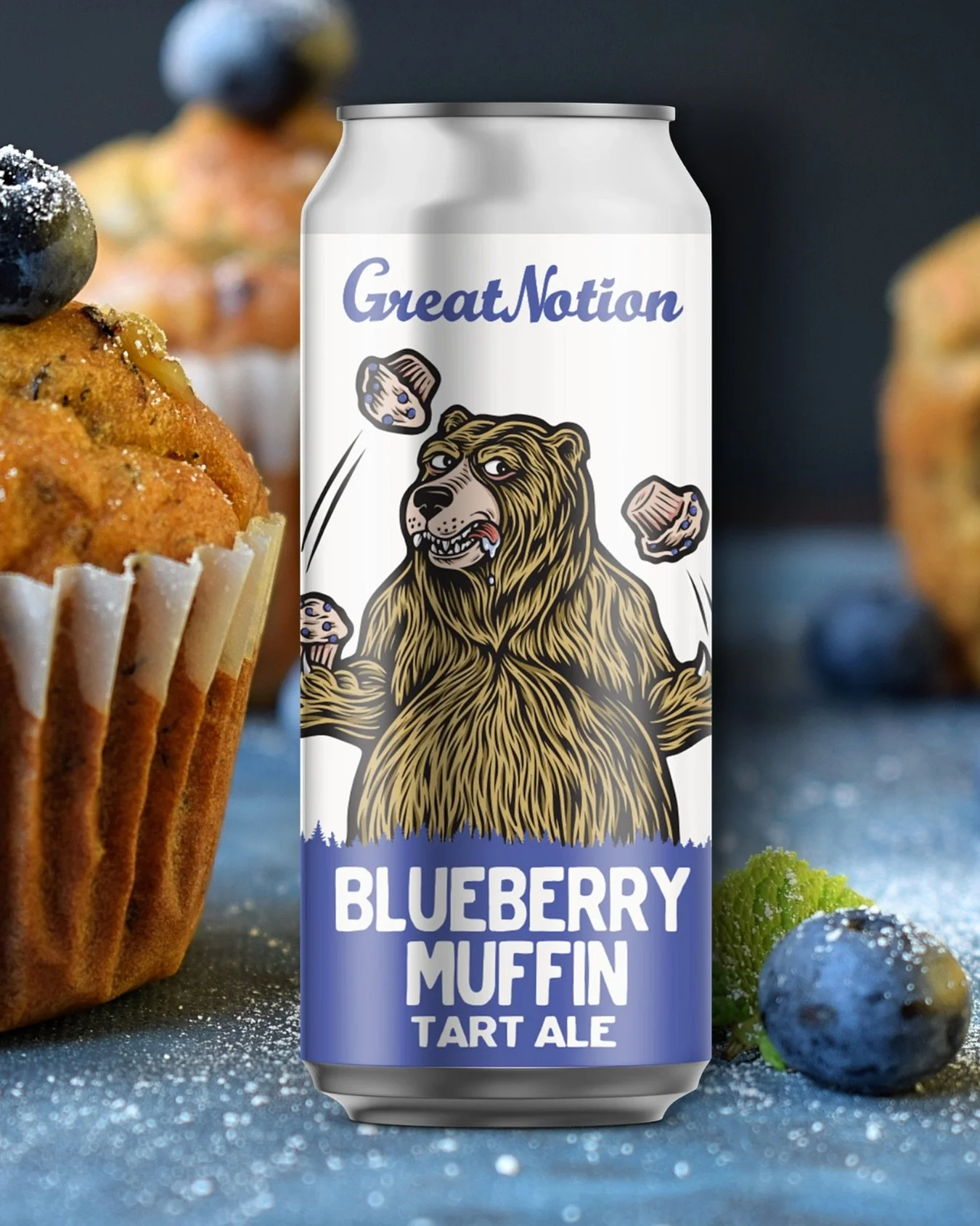 Blueberry Muffin 🫐 @greatnotion 
The return of one of our favorites from this PNW brewery is here just in time for the @greatamericanbeerfestival ✨🍻 this tart sour ale tastes like a blueberry muffin from start to finish. Just like the pastry itself