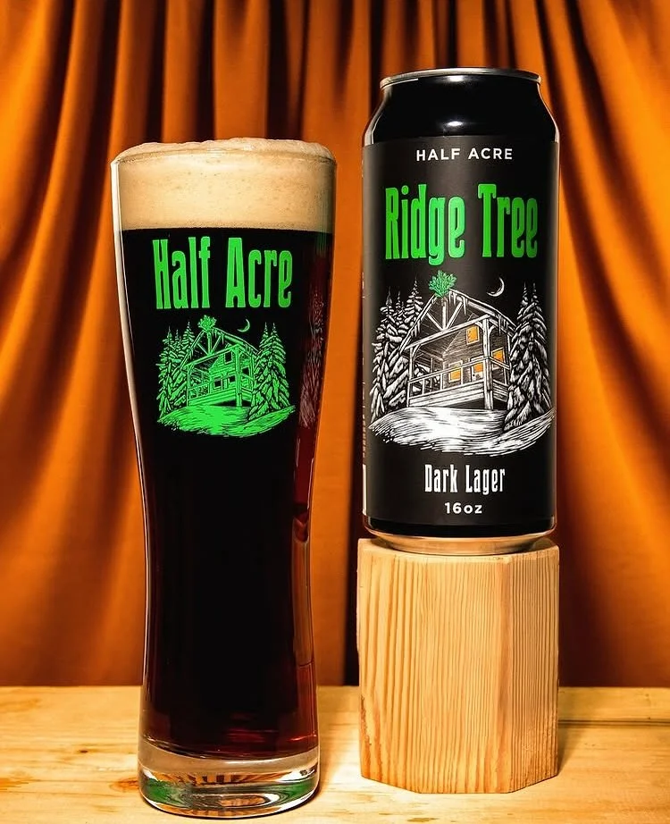 Ridge Tree 🌲 @halfacrebeer 
A Czech Dark Lager with a highly anticipated return to Colorado. Ridge Tree Dark Lager is malted with a Bohemian dark pilsner malt combined with other German malts. This delightful, malty backbone brings rich cacao and to