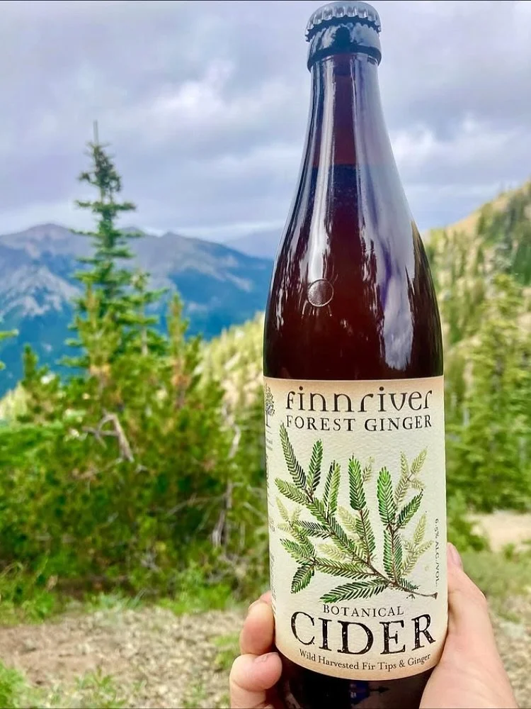 Forest Ginger 🌱 @finnriver 
A rare favorite has arrived this week 💚 this botanical cider is crafted in small-batches to highlight the botany that breathes life into the environment of the Olympic Peninsula. 

Forest Ginger begins with a dry base ci