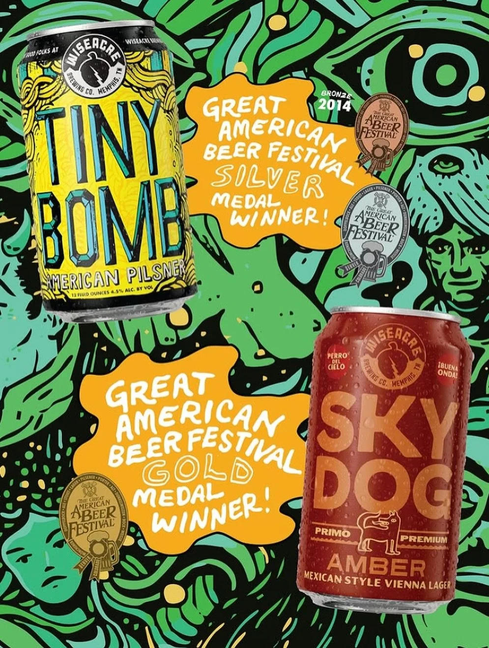 @wiseacrebrewingcompany brews some absolute bangers 🍻 they took home some hardware at @greatamericanbeerfestival for these two beers! 

Sky Dog Amber took home Gold! This luxurious Mexican style amber lager has a delightful mouthfeel with a caramel 