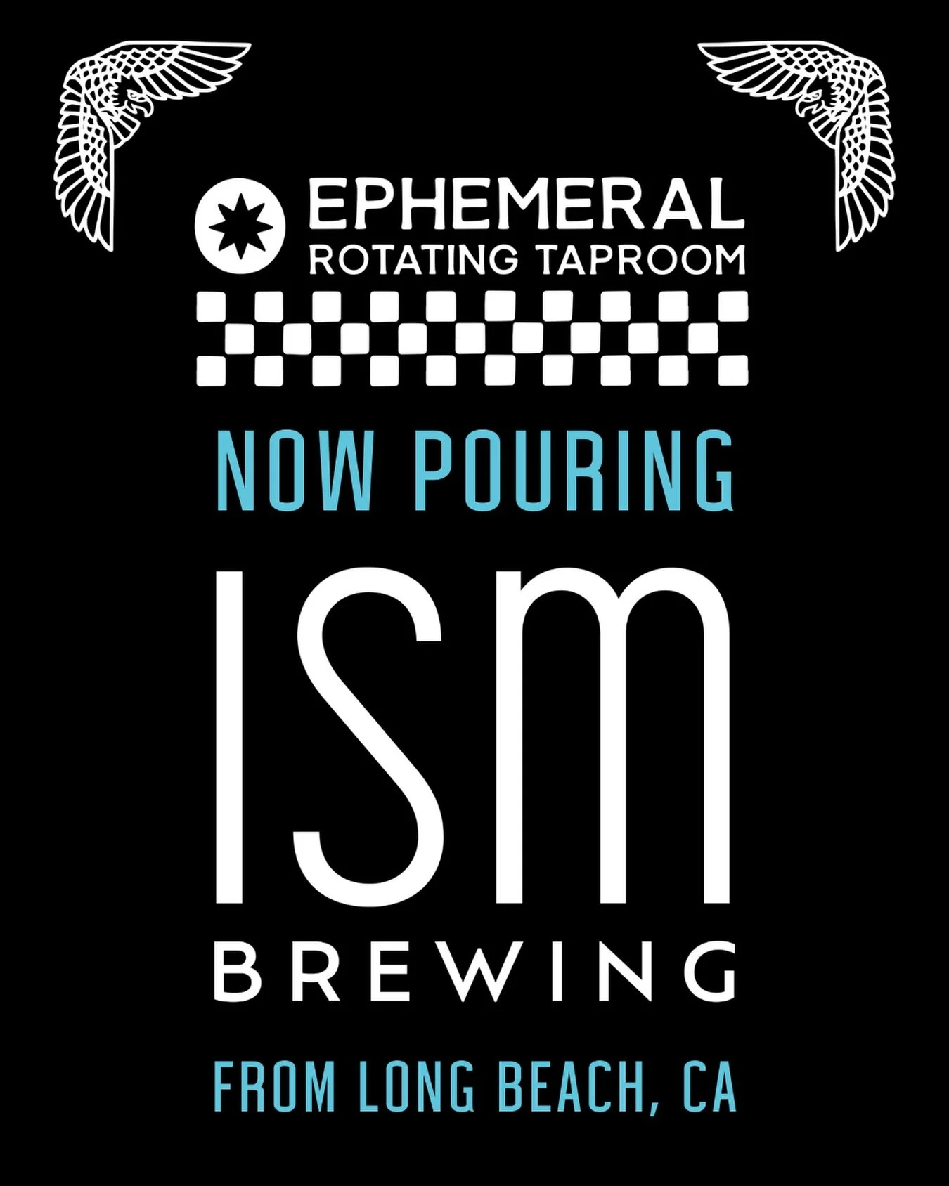 @ismbrewing is the featured brewery at @ephemeral_tap for the month of December! 🩵🩵🩵 come by and check out the awesome lineup from our friends from Long Beach! #ismbrewing #ephemeraltaproom #csadistributing #taptakeover