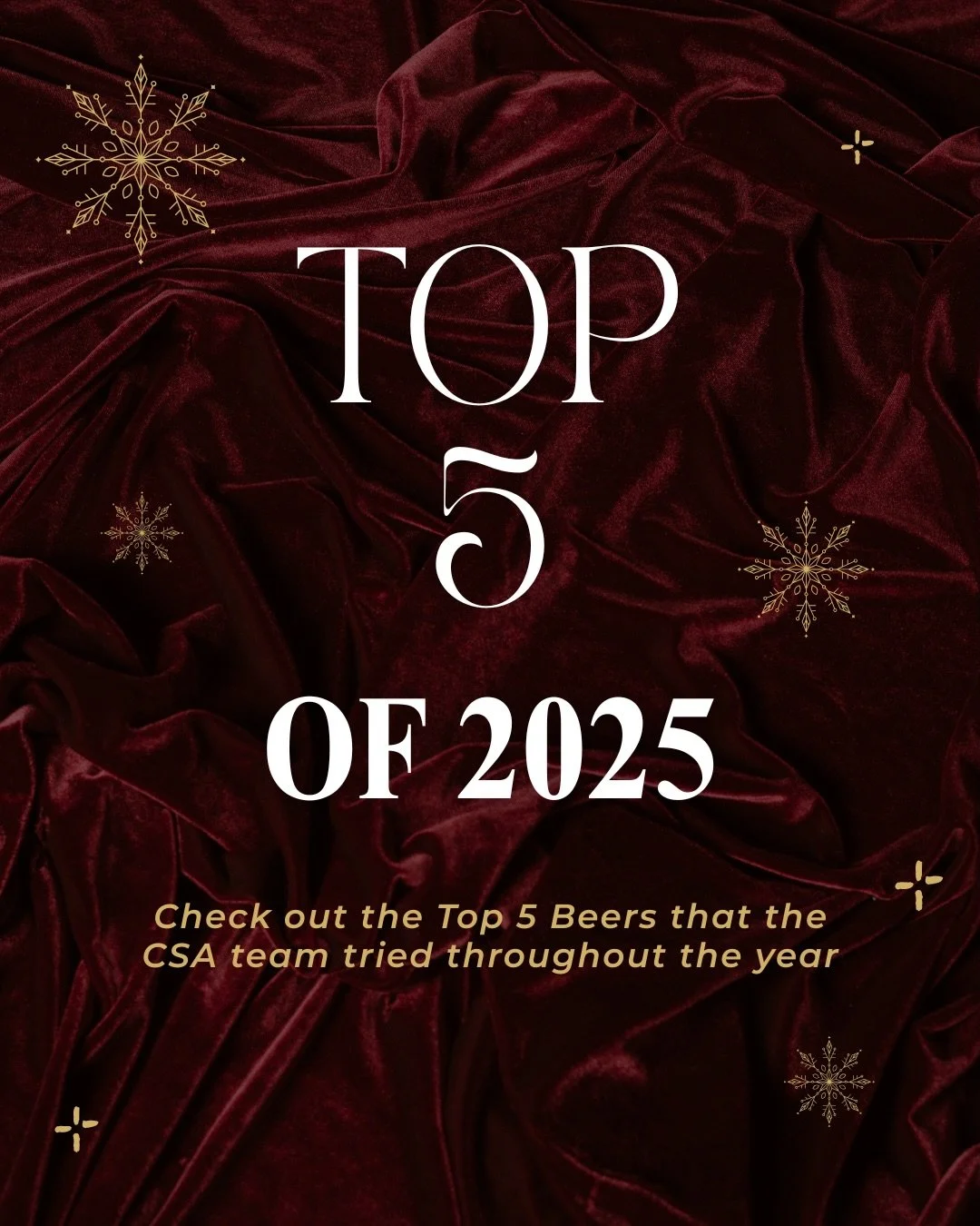 ✨TOP 5 OF 2025✨ 
Cheers to another year in craft! Here are the Top 5 beers our team couldn&rsquo;t stop talking about. The countdown to 2026 is ON!

2025 was a year full of innovation, collaboration and incredible pours.our calendar was filled! Good 