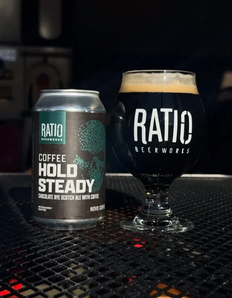 Hold Steady ☕️ @ratiobeerworks X @novocoffee  collab straight from the RiNo neighborhood! 

For the first time in cans and on shelves, Hold Steady is a Chocolate Rye Scotch Ale directly mixed with Novo&rsquo;s legendary old brew! An afternoon pick-me