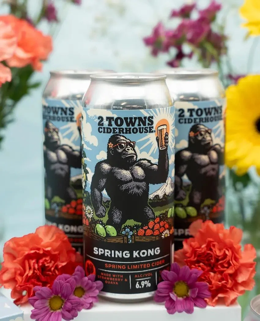 🌺 SPRING KONG 🌺 
@2townscider has a new limited, fruity cider for us just in time for Daylight Savings and the start of Spring! 

Spring Kong is a bold, fruit-forward seasonal cider crafted for the long and sunny days ahead with tropical pink guava