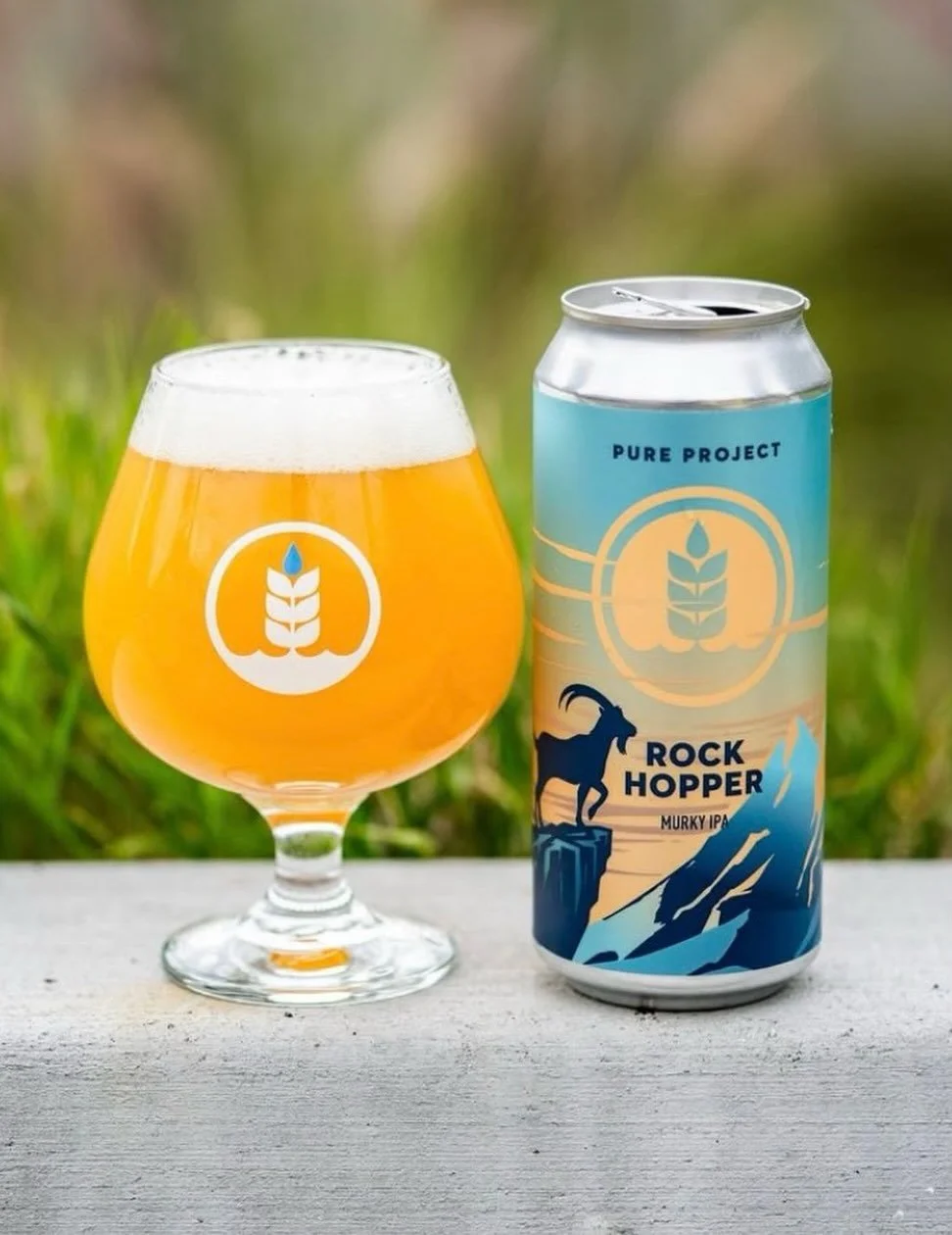 Rock Hopper 🐐 @purebrewing 
You know Pure Project always brings the best of the murk! Rock Hopper is a Murky IPA with Nelson Sauvin, Citra &amp; Citra Cryo hops ✨ the blend of hops from New Zealand and Washington pair together for an insane experien