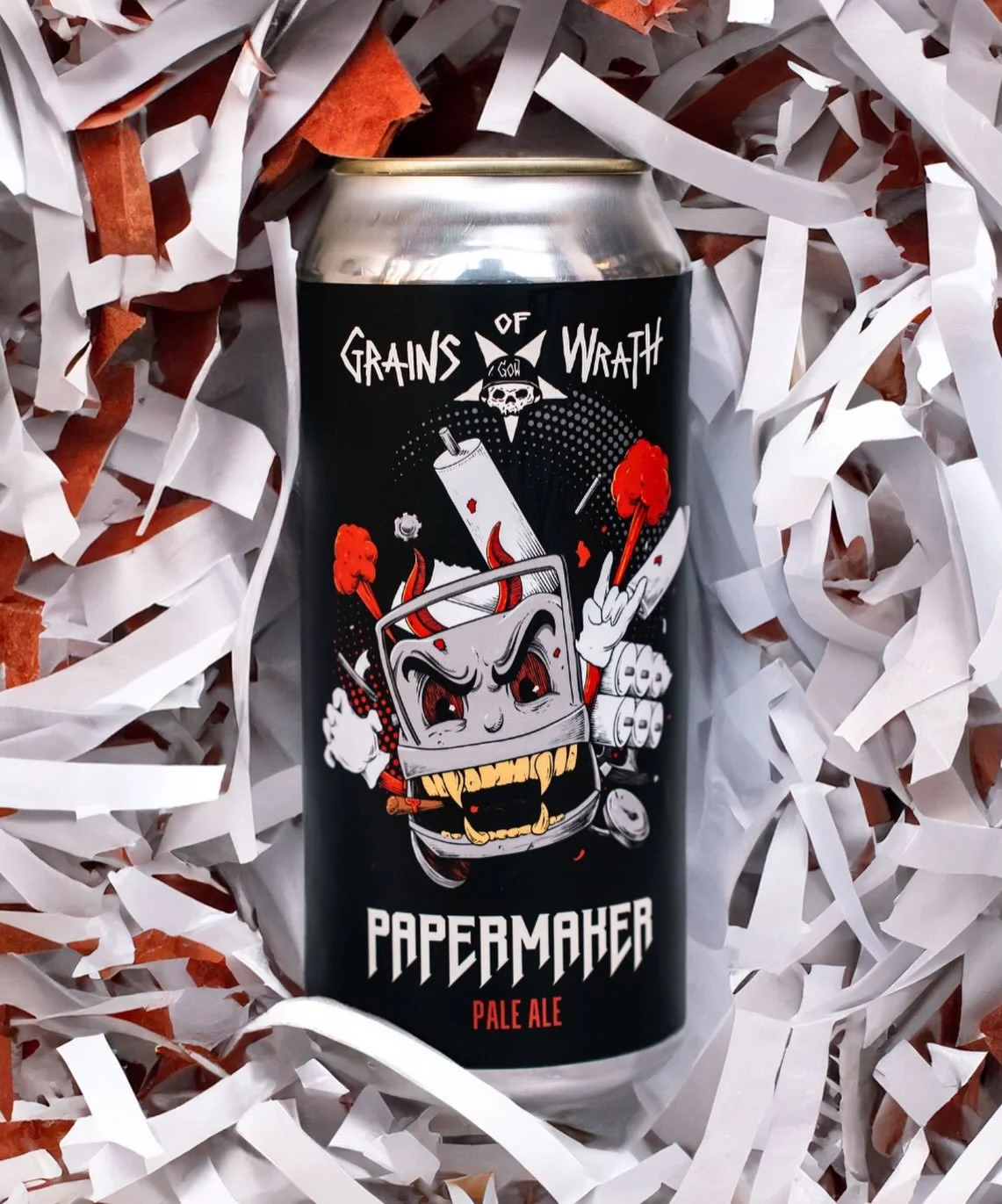 Papermaker Pale Ale 🍺from @grainsofwrath ❤️ this pale ale has a light, biscuit malt with grapefruit, pineapple, and a balanced bitterness flavor profile. 

Clocking in at 5.8% ABV this pale is approachable and delish.  #grainsofwrath #craftbeer #pal