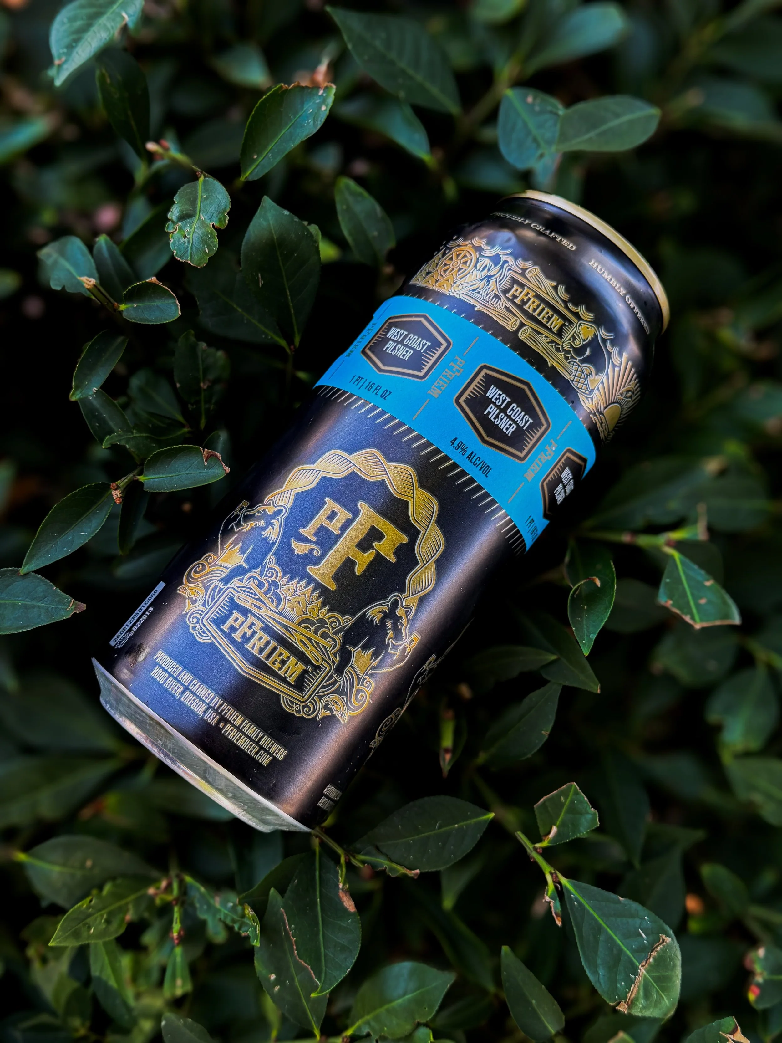 West Coast Pilsner from @pfriembeer 🌲 

Dive into the bright, fluffy white foam of this golden pilsner ✨ a fruit-inspired hop blend delivers notes of peach, mango, and tangerine that surf across your tastebuds. 

Pair West Coast Pilsner with spicy c