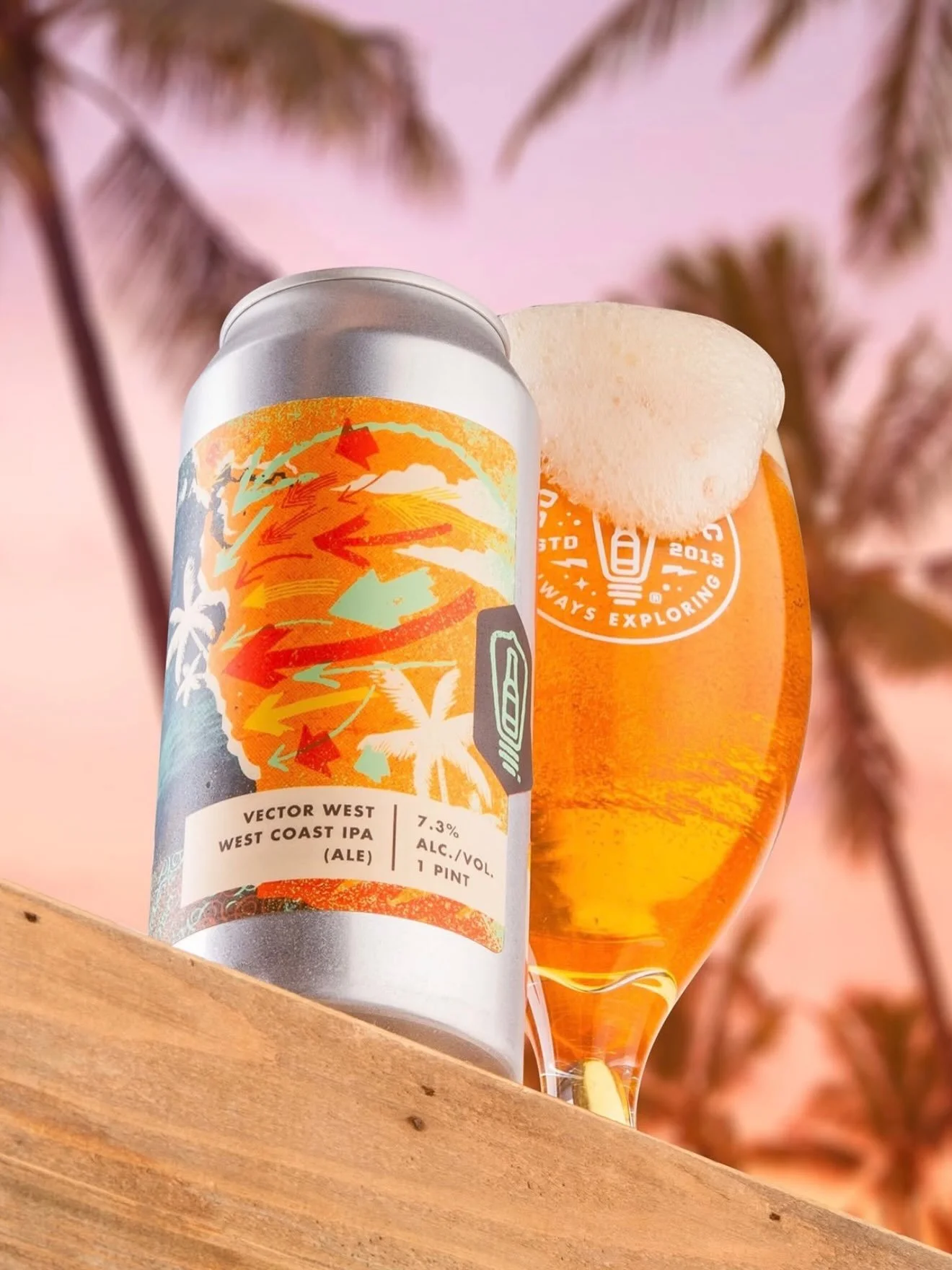 🔸VECTOR WEST - WEST COAST IPA
@bottlelogicbrewing X @purebrewing brewed us a hoppy lil West Coast treat! 

This West Coast IPA points squarely toward the modern edge of hops character. Built on an insane hop profile this beer radiates grapefruit and