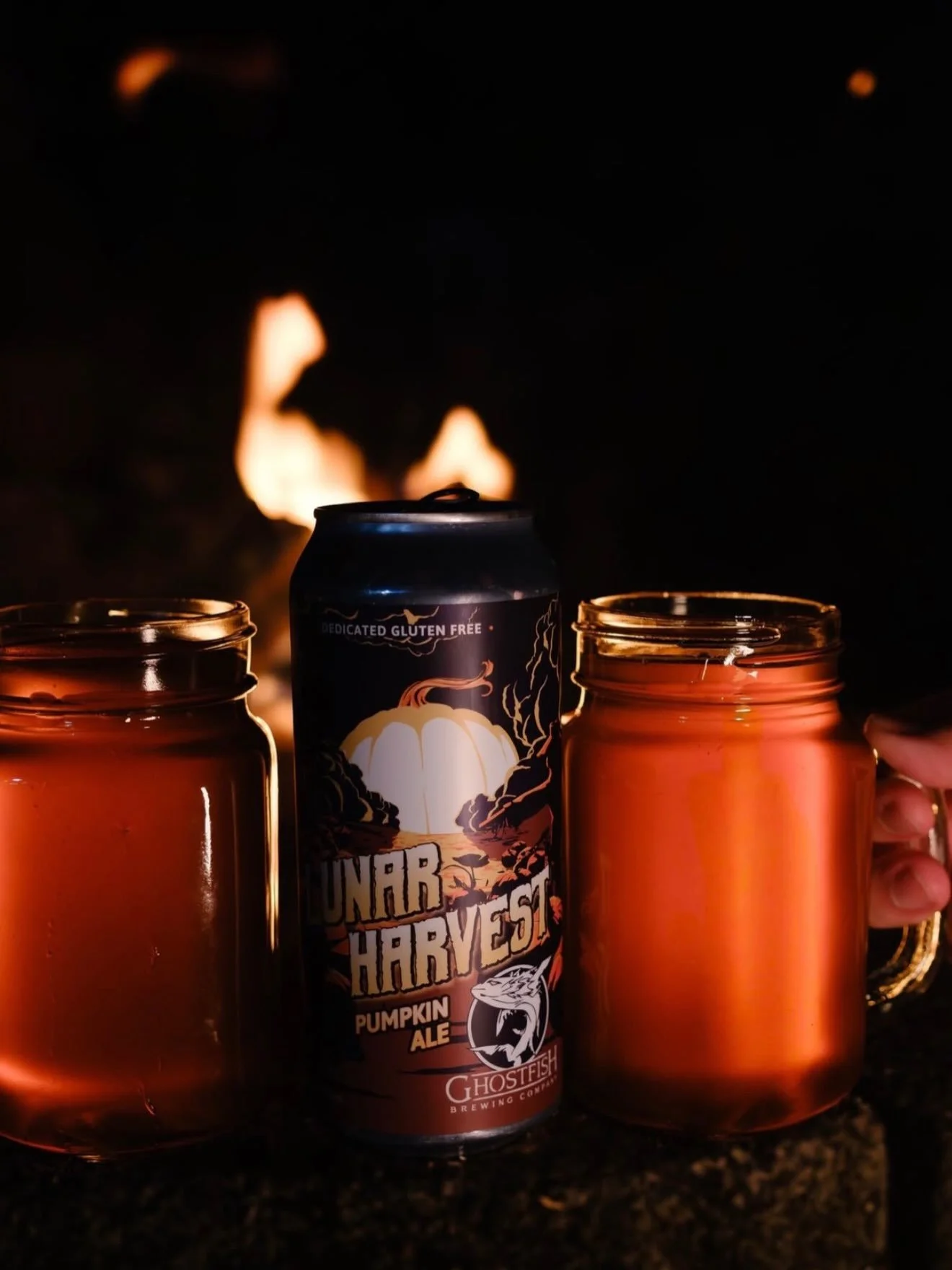 LUNAR HARVEST GF PUMPKIN ALE 🍁 @ghostfishbrewco brought back their award-winning pastry and desert fall selection. 

This annual pumpkin ale is a Belgian style with a traditional mix of false spices, pumpkin pur&eacute;e, Belgian yeast and natural s