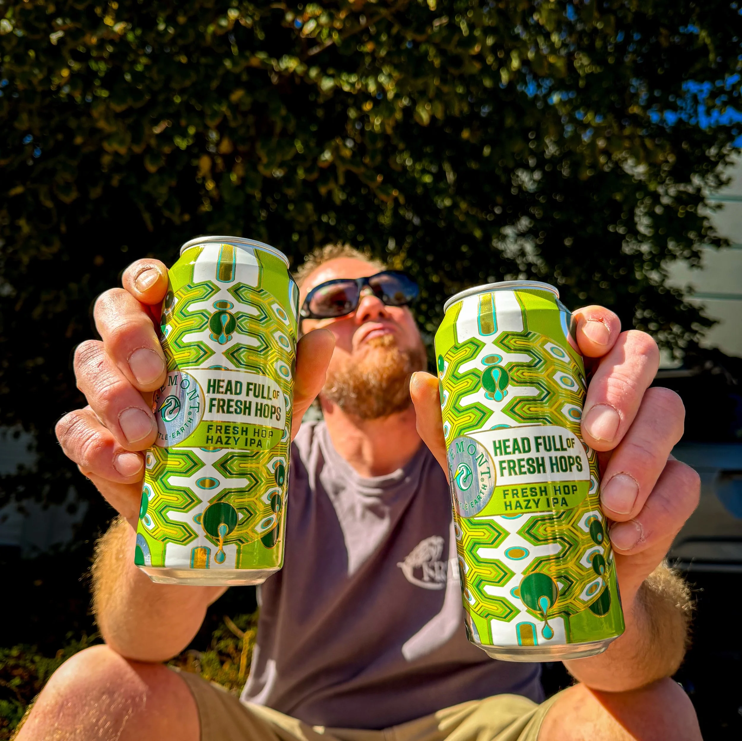 Head Full Of Fresh Hops ✨ Fresh Hop Hazy IPA 

Our friends at @fremontbrewing have long been one of the leaders in the Fresh Hop game. 

Head Full of Fresh Hops is LOADED with fresh Krush and Mosaic Cryo Fresh, Mosaic, and Idaho 7 Cryo on a base of f