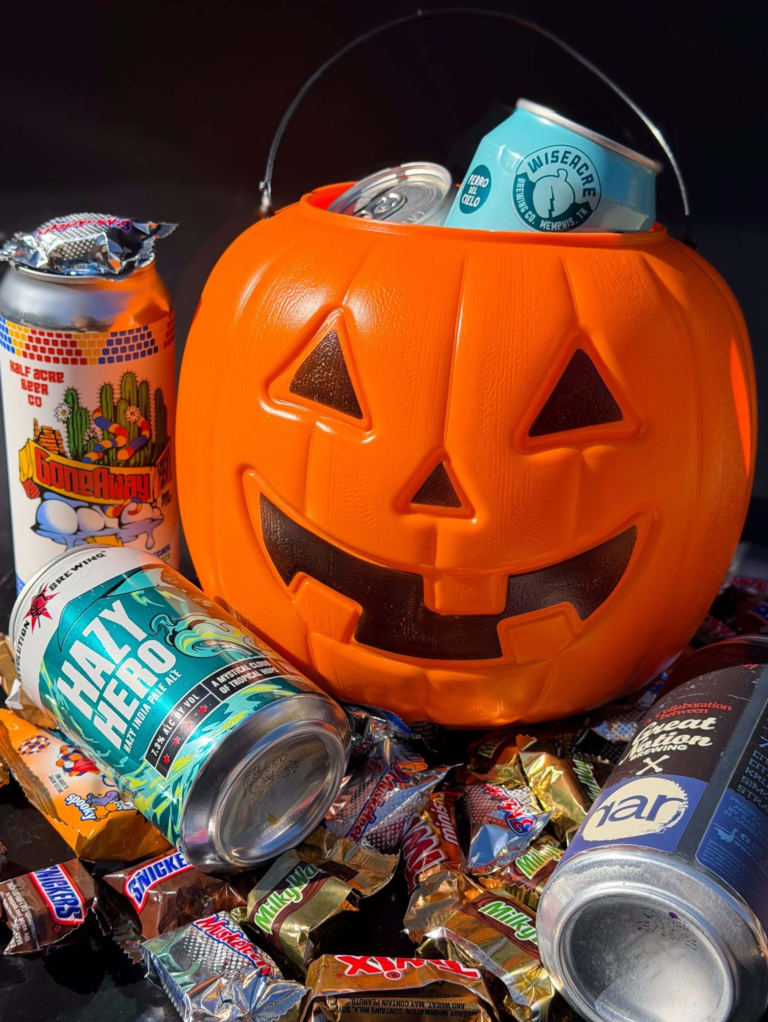 No tricks, just treats 🍭🍬🍫 we have everything you need for Halloweekend and beyond. From hopped up hazys to crispy boi lagers 🍻 it&rsquo;s the best time of the year for beer! Be safe and party responsibly this weekend 🔮👻 @halfacrebeer  @revbrew