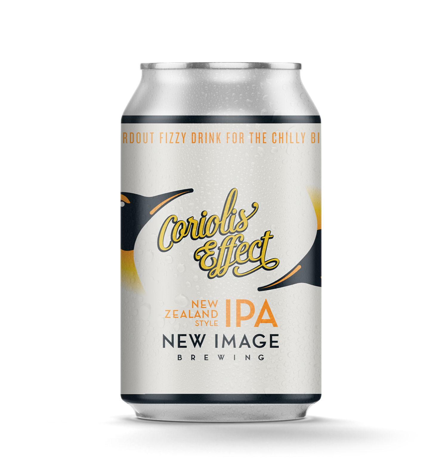 A can rendering of Coriolis Effect New Zealand Style IPA from New Image Brewing in Colorado.