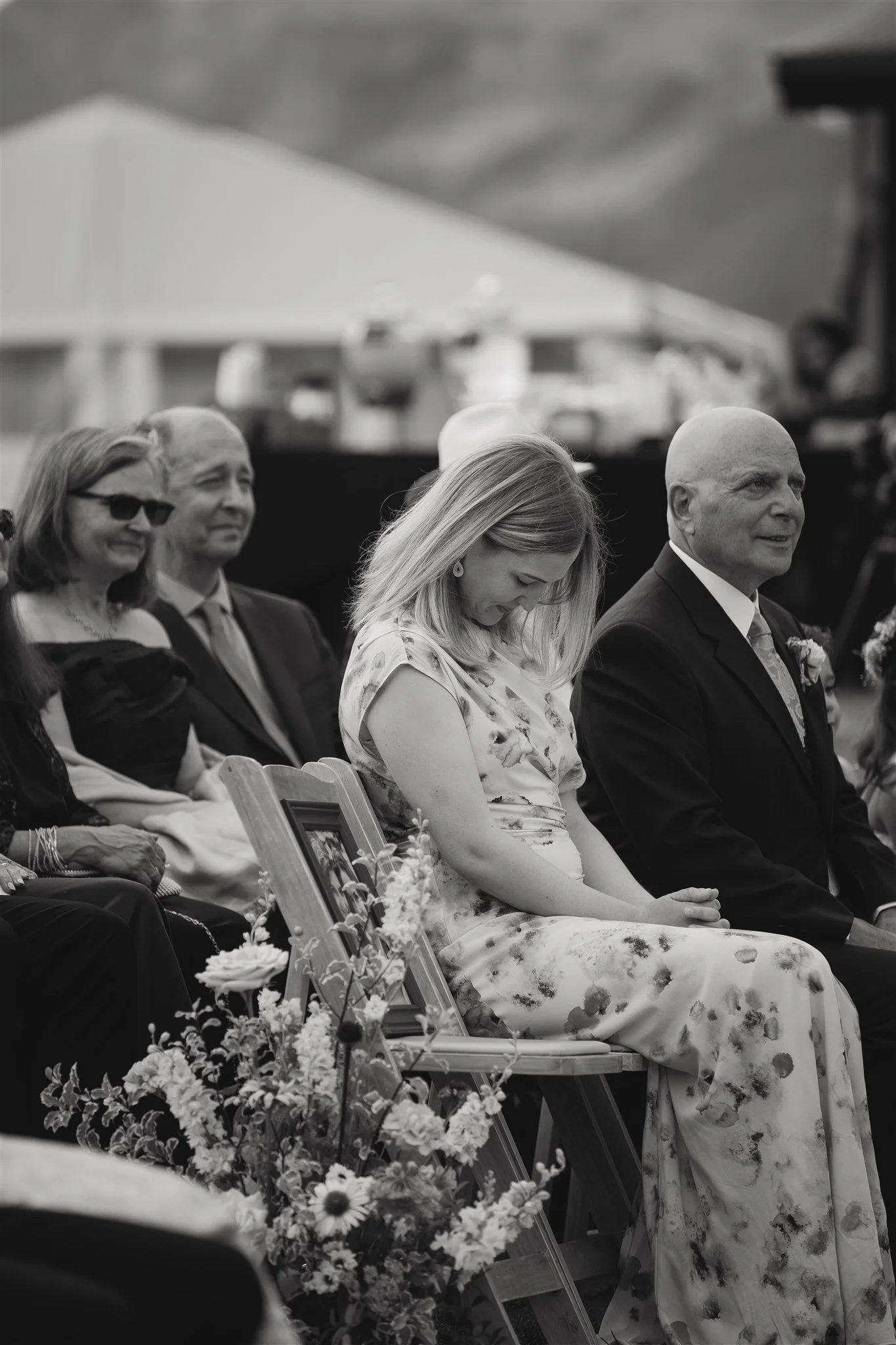 guests express emotion during the ceremony